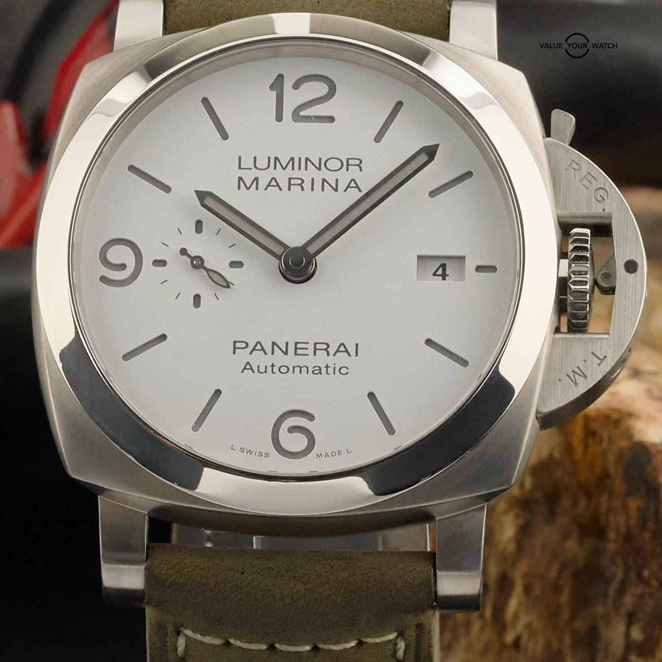 Panerai Luminor Marina PAM01314 - 44mm White Dial Steel w/ Box and Papers - Image 4