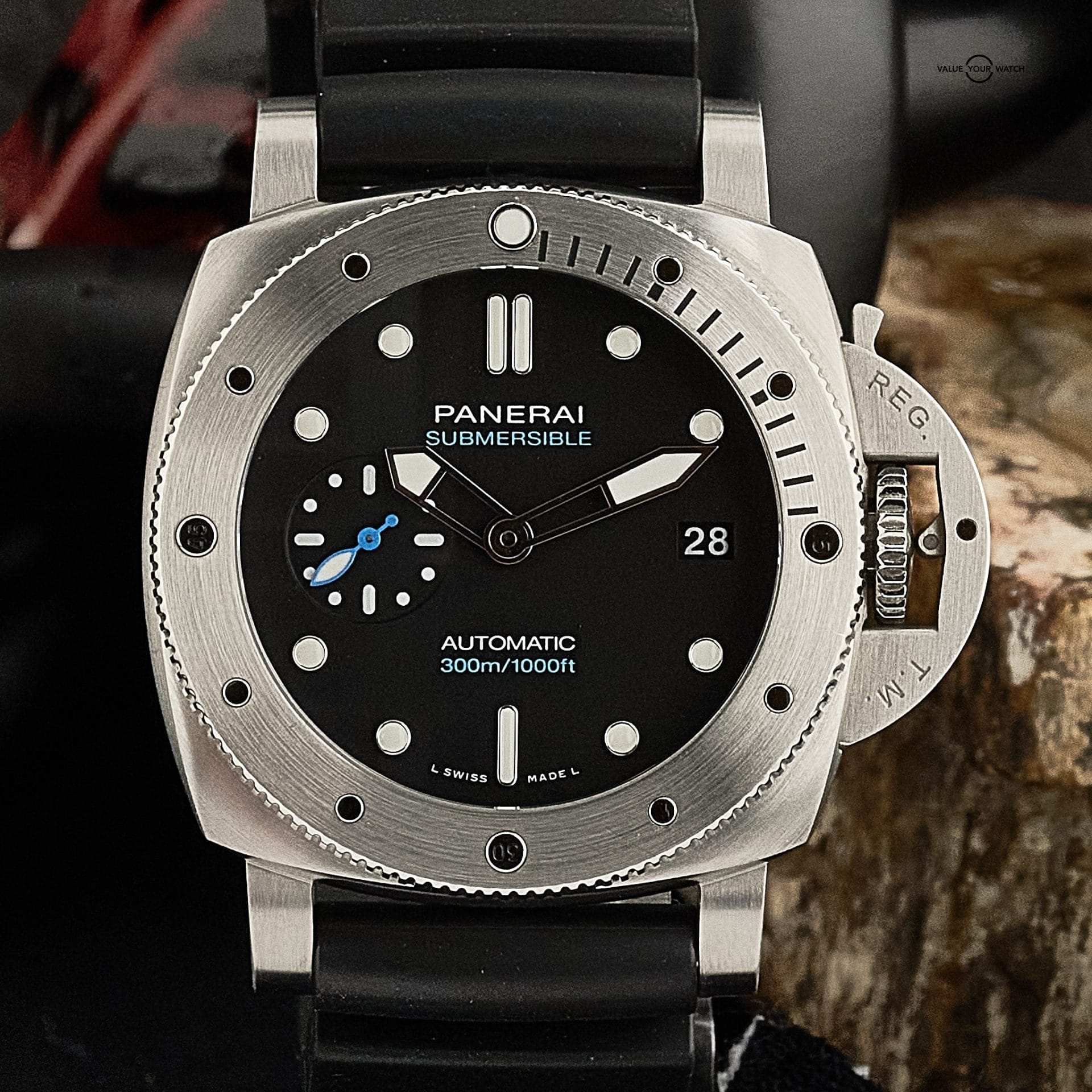Panerai Luminor Submersible PAM02973 42mm Black Dial Box and Papers