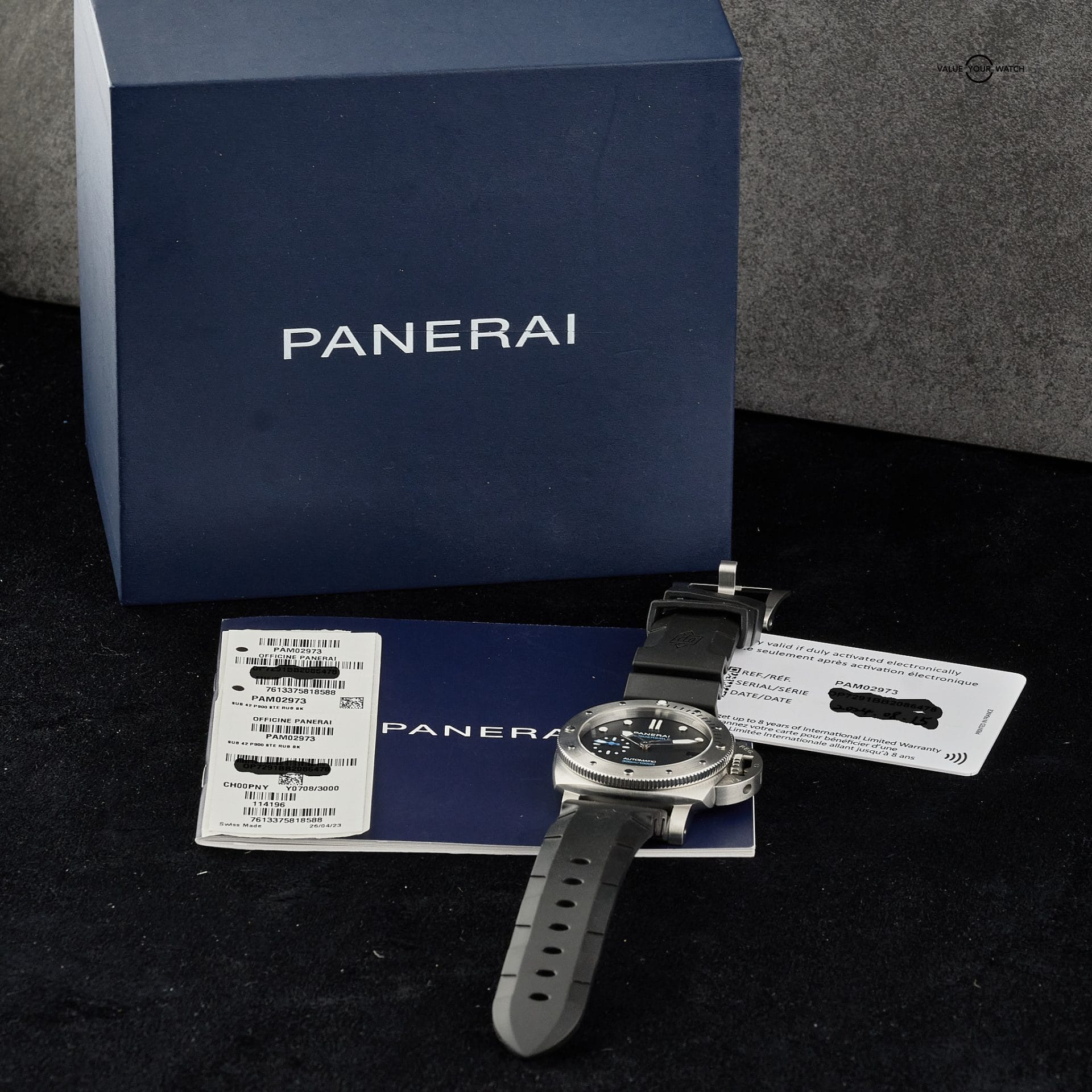 Panerai Luminor Submersible PAM02973 42mm Black Dial Box and Papers - Image 3