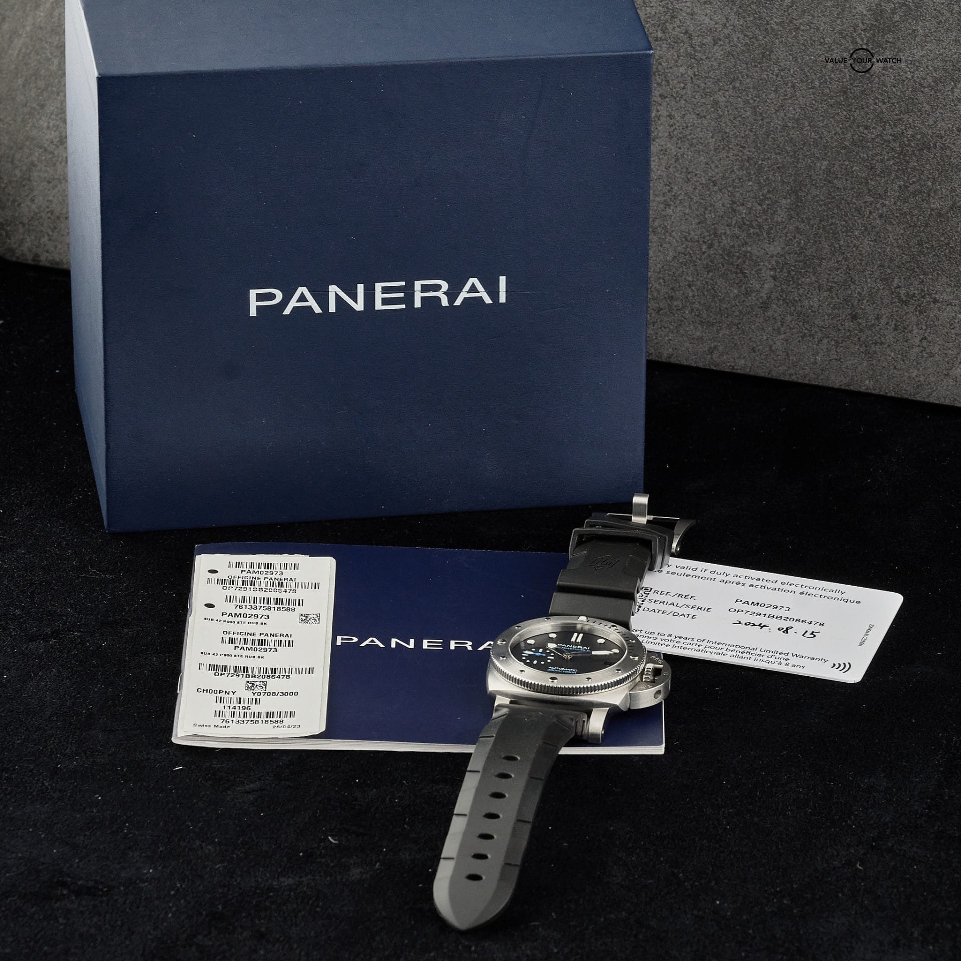 Panerai Luminor Submersible PAM02973 42mm Black Dial Box and Papers - Image 4