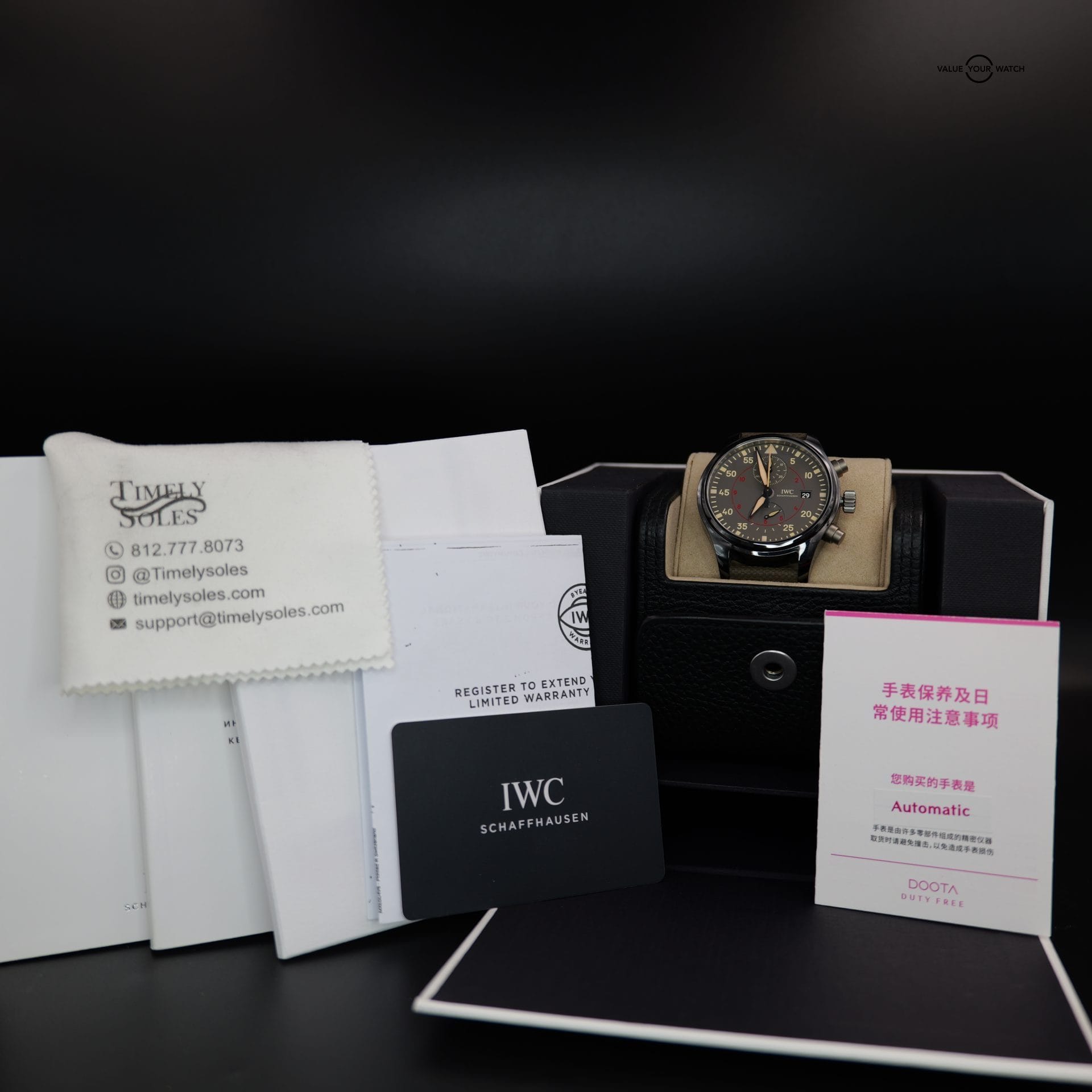 IWC Pilot’s Watch Chronograph TOP GUN Miramar IW389002 44MM Ceramic Black Dial Full Set WARRANTY - Image 10