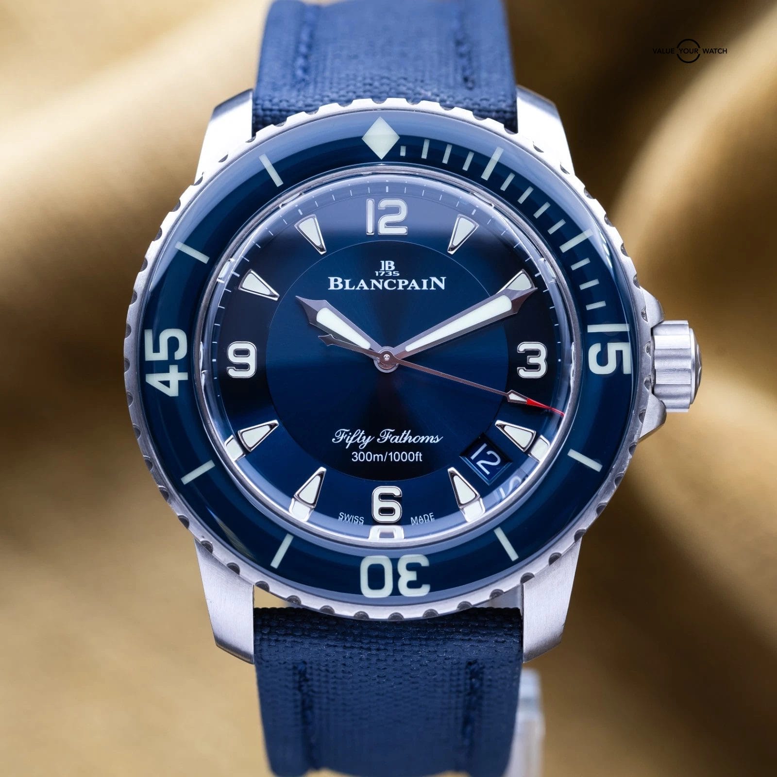 Blancpain Fifty Fathoms Automatique 45mm Titanium 5015-12B40-O52A - Complete Set