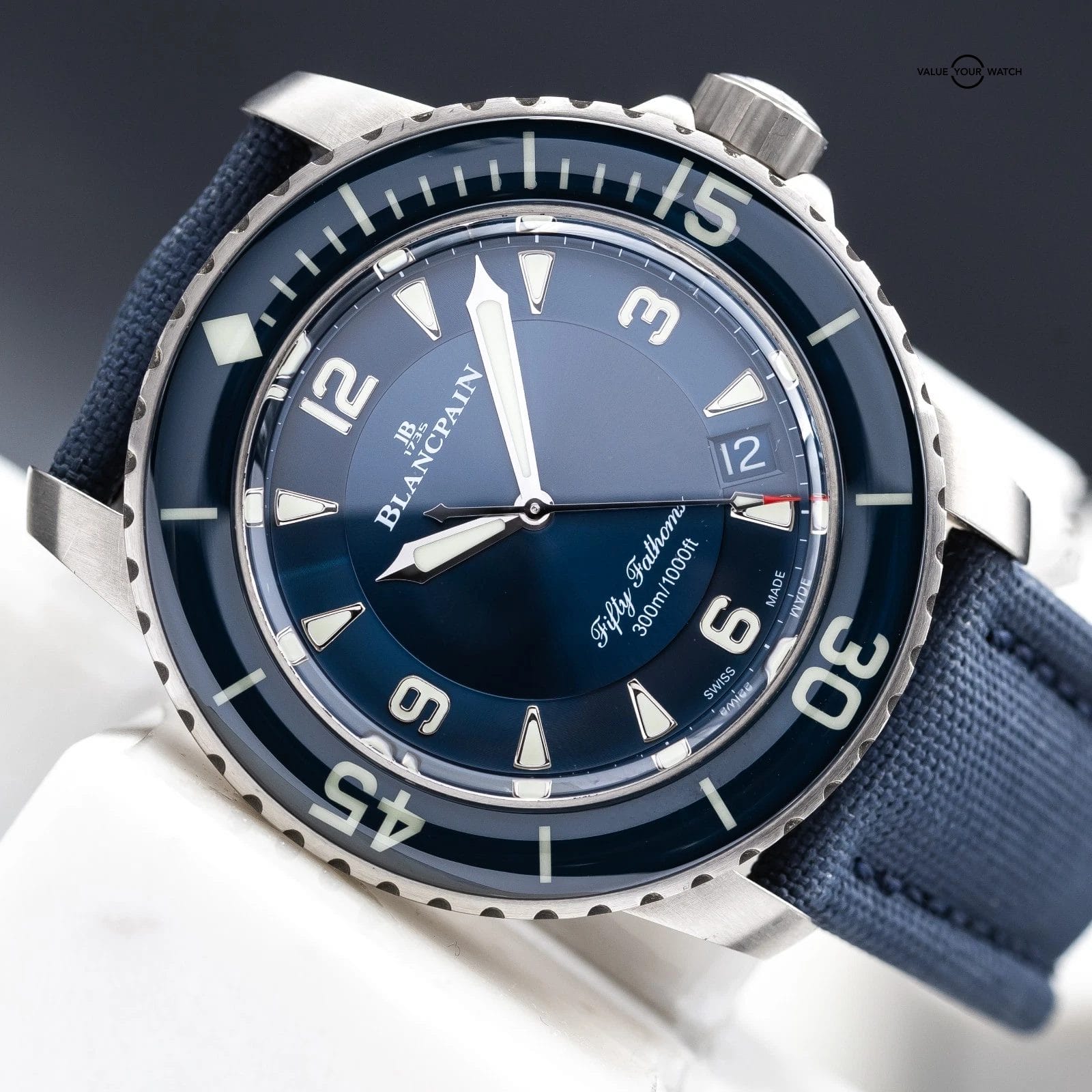 Blancpain Fifty Fathoms Automatique 45mm Titanium 5015-12B40-O52A - Complete Set - Image 4