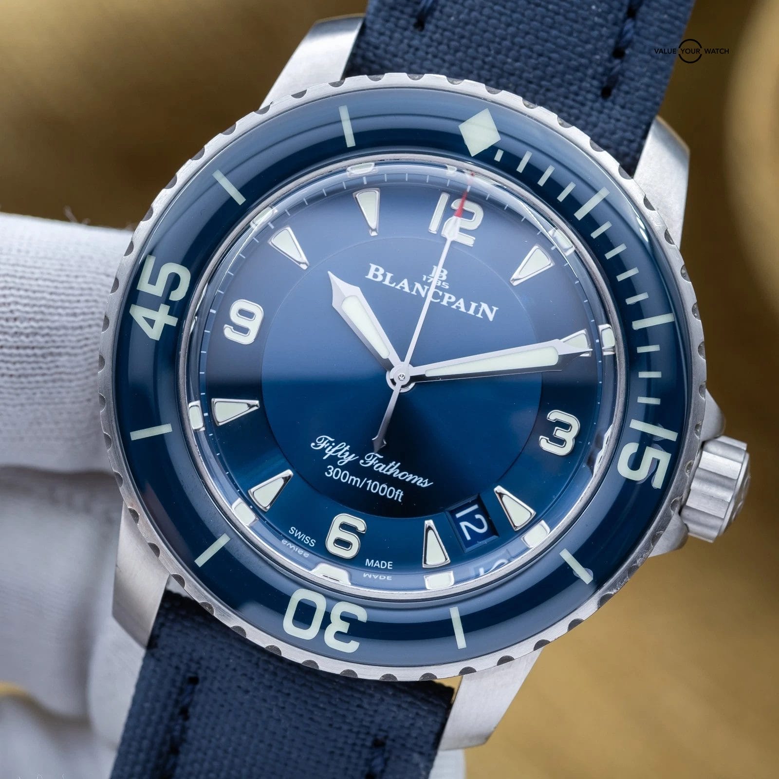 Blancpain Fifty Fathoms Automatique 45mm Titanium 5015-12B40-O52A - Complete Set - Image 6