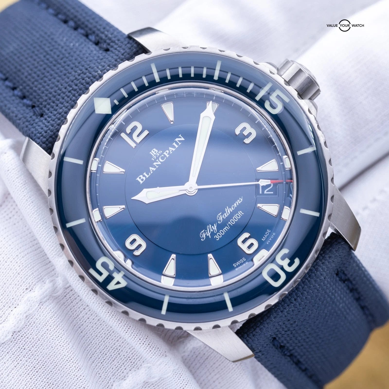 Blancpain Fifty Fathoms Automatique 45mm Titanium 5015-12B40-O52A - Complete Set - Image 8