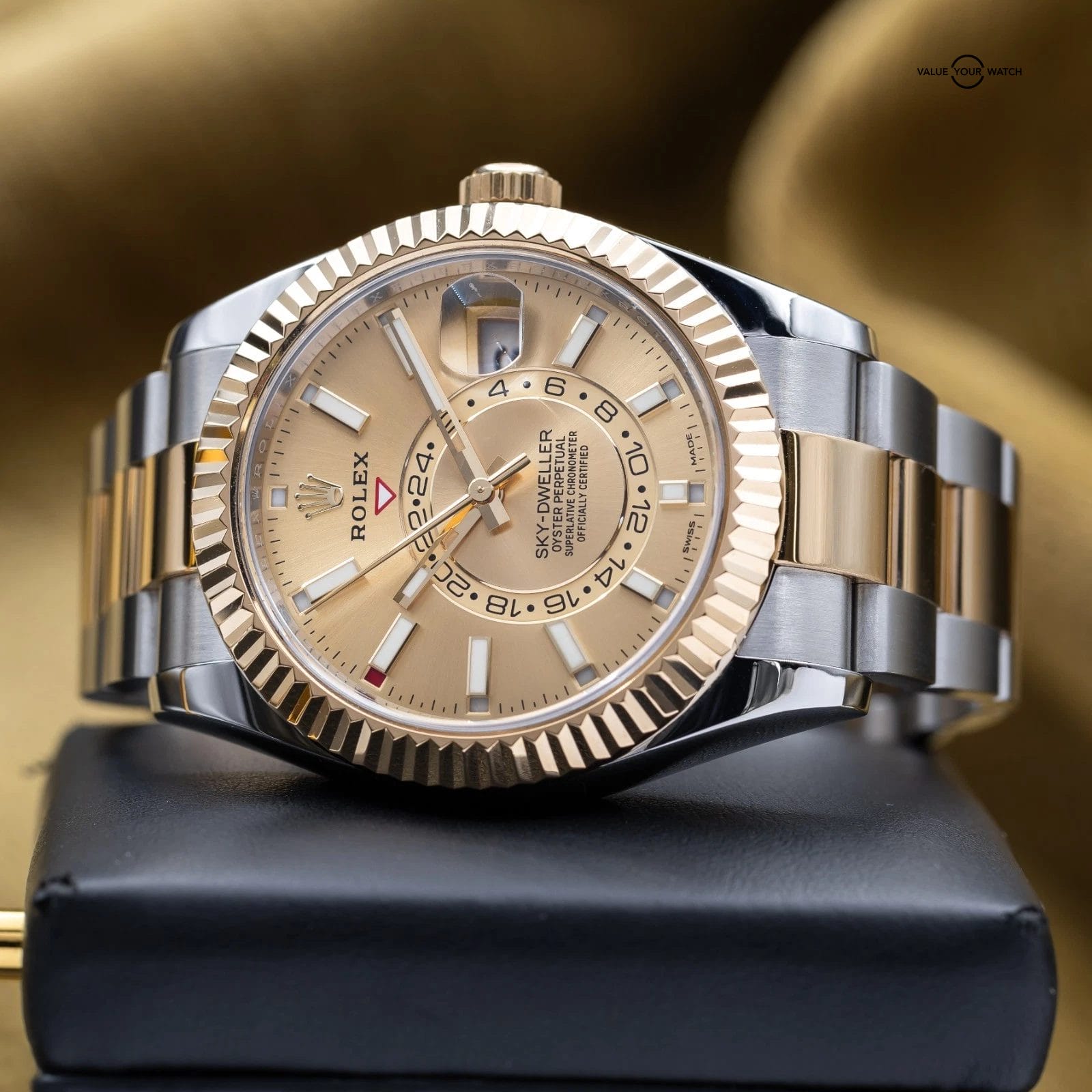 Rolex Sky-Dweller Yellow Gold Stainless Steel Champagne Dial 326933 - Full Set - Image 3