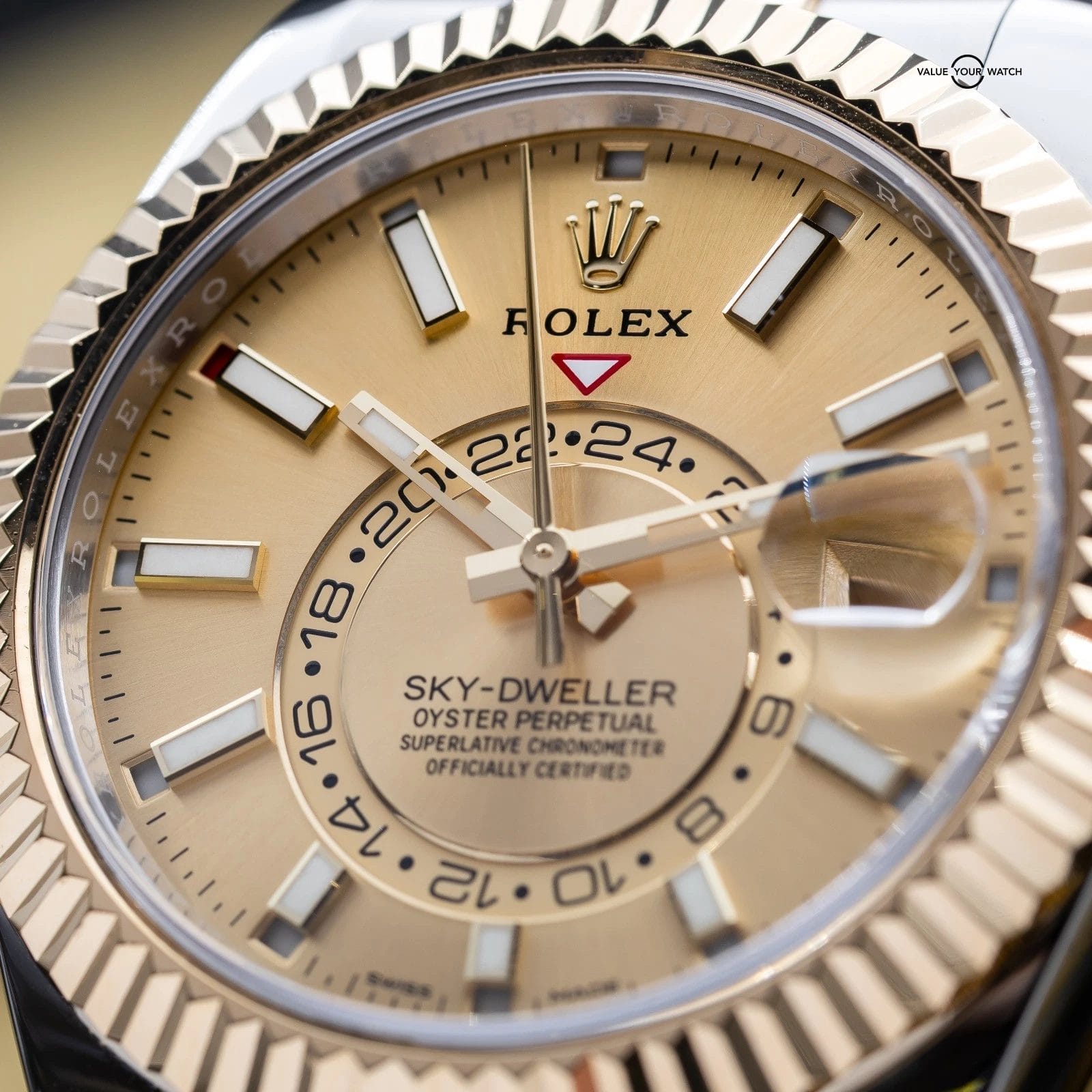 Rolex Sky-Dweller Yellow Gold Stainless Steel Champagne Dial 326933 - Full Set - Image 12