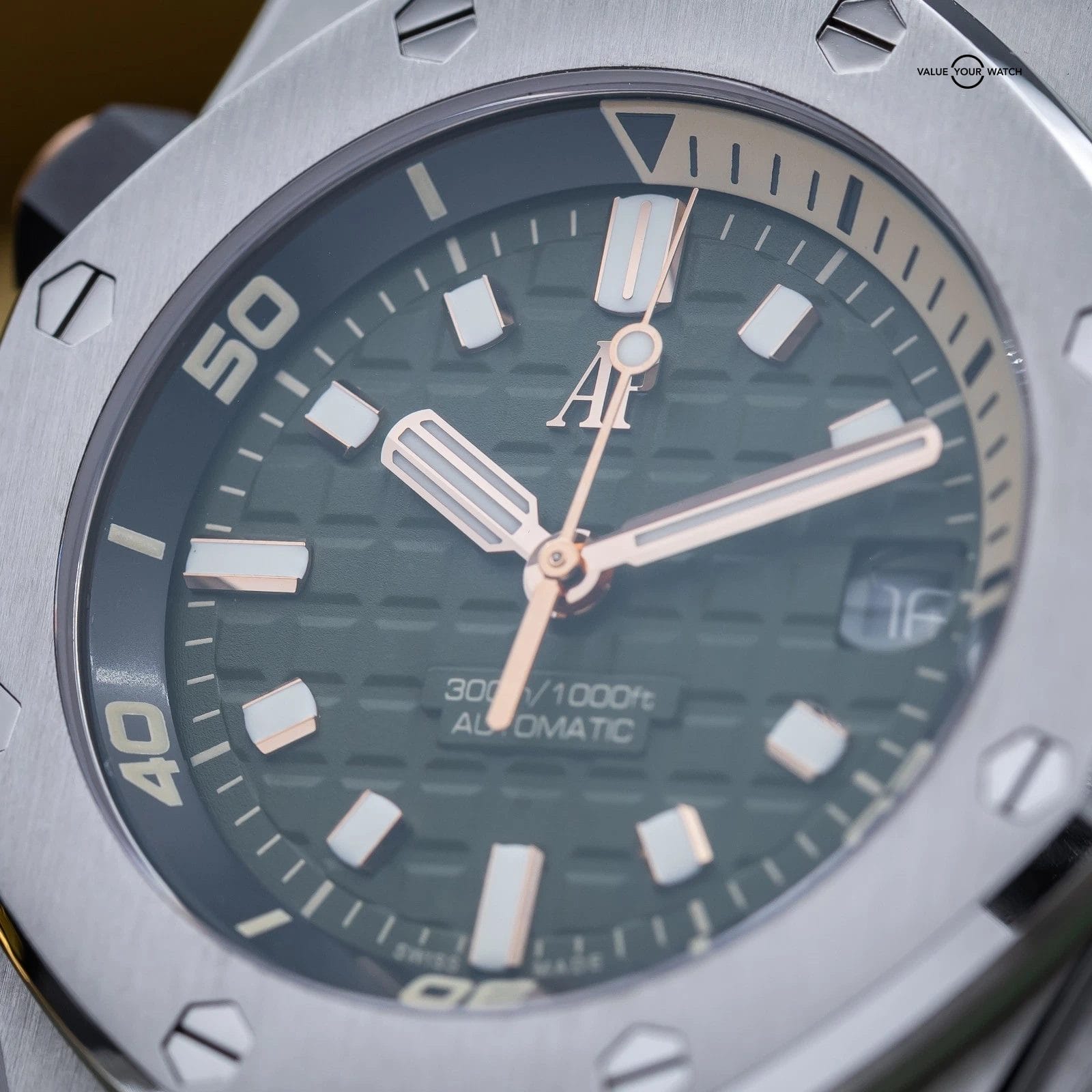 2023 Audemars Piguet Royal Oak Offshore Diver Steel Green 42mm 15720ST Full Set - Image 12