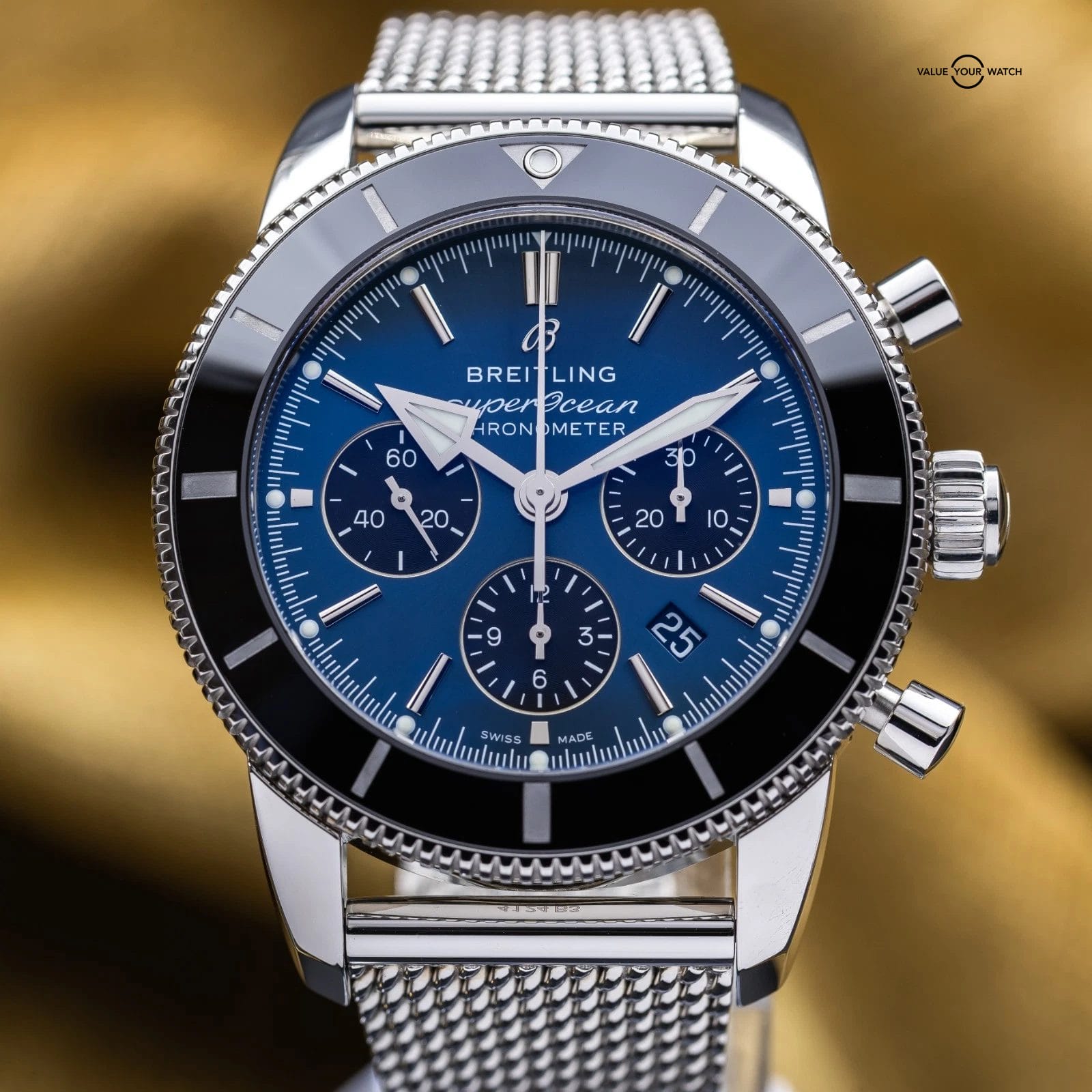 2025 Breitling Superocean Heritage Ii Chrono B01 44 Blue AB0162121C1S1 Full Set
