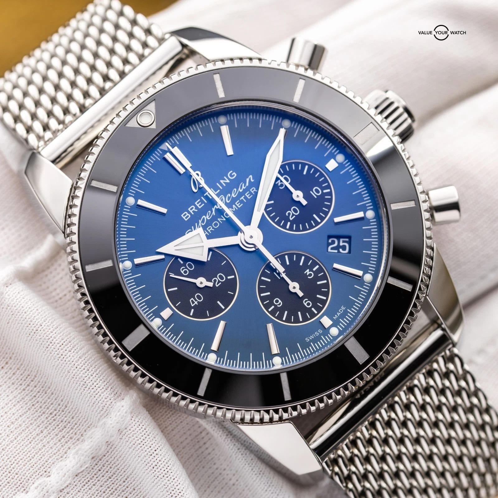 2025 Breitling Superocean Heritage Ii Chrono B01 44 Blue AB0162121C1S1 Full Set - Image 5