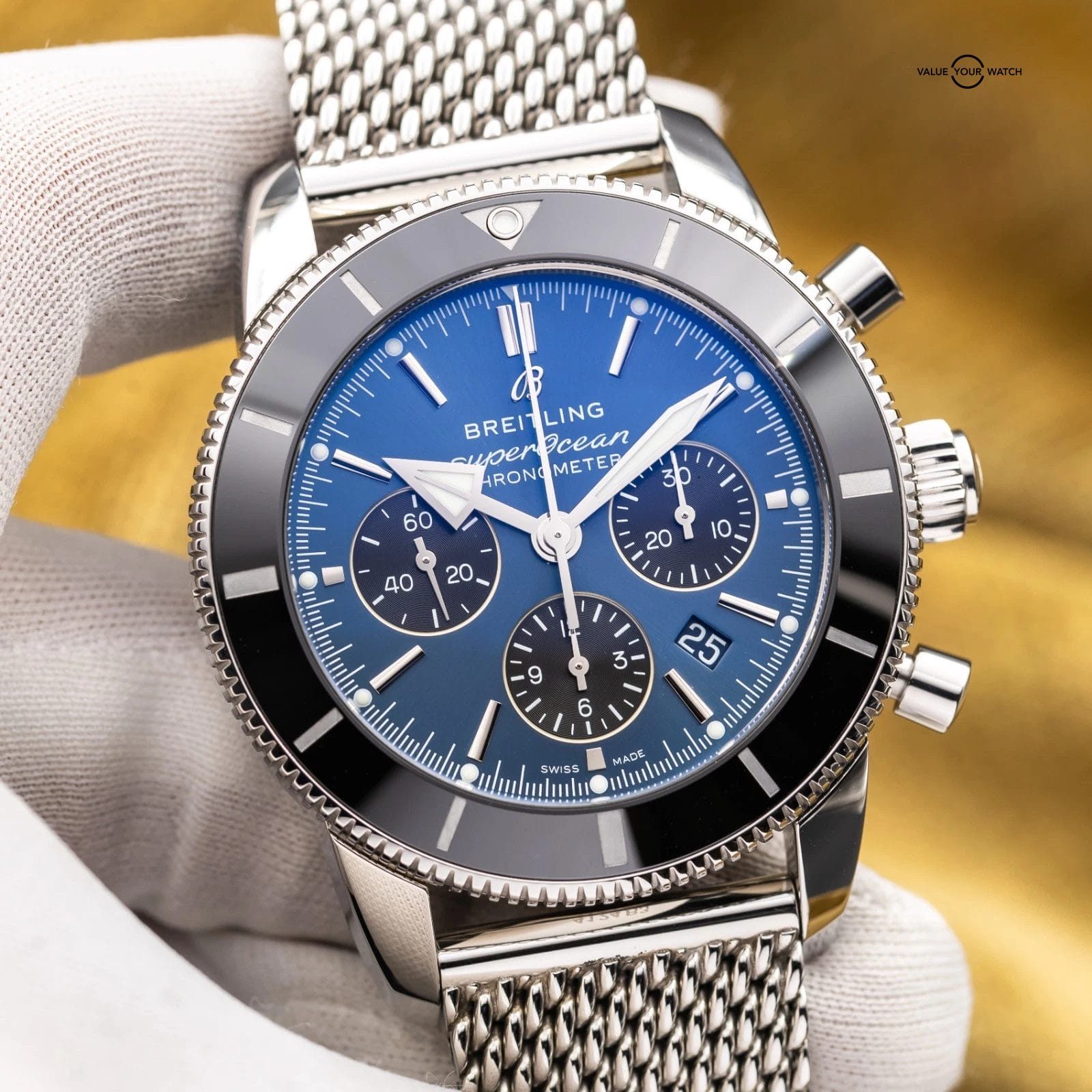 2025 Breitling Superocean Heritage Ii Chrono B01 44 Blue AB0162121C1S1 Full Set - Image 6