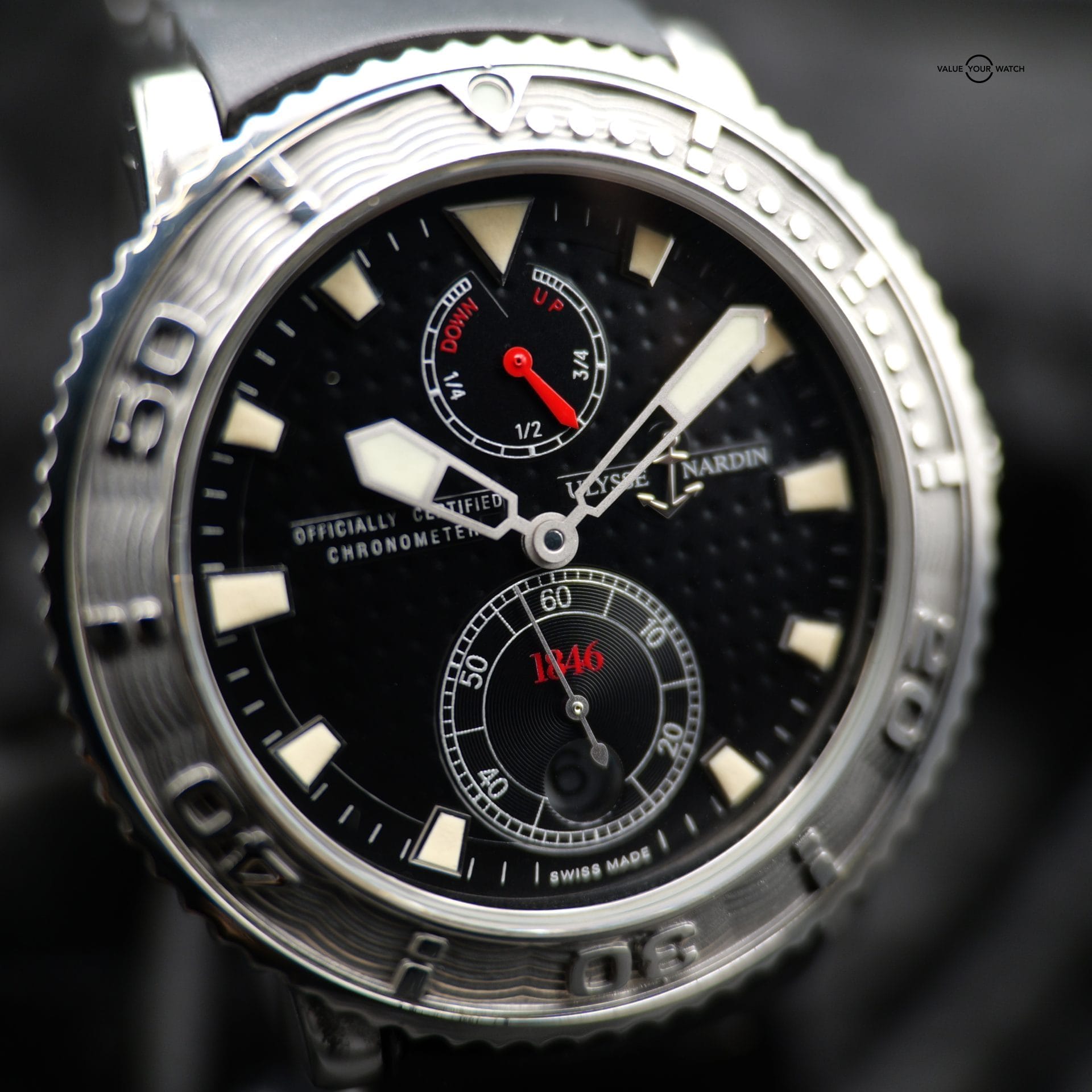 Ulysse Nardin Maxi Diver 263-55 40MM Black Dial Full Set WARRANTY - Image 3