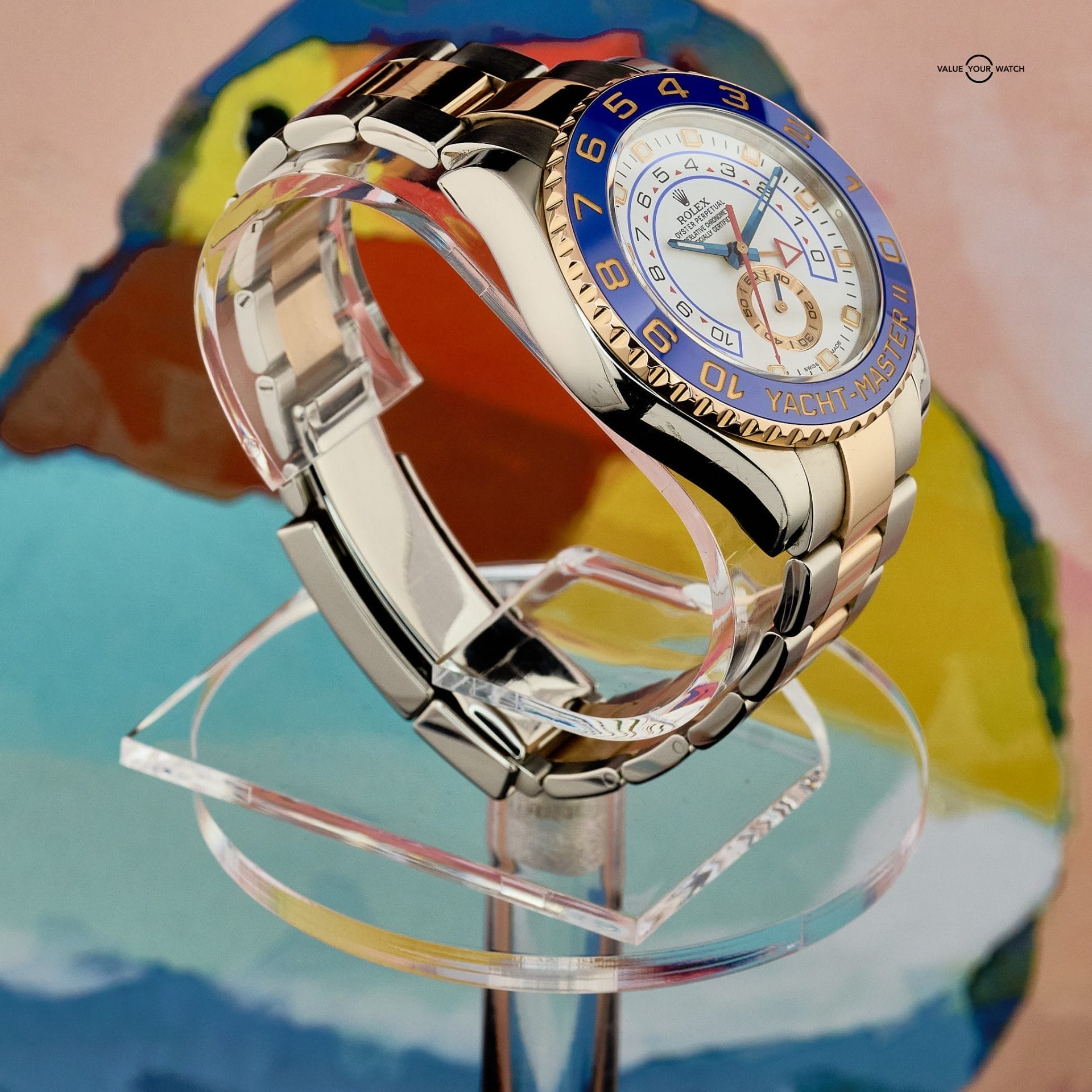 Rolex Yacht Master II 116681 44mm White Dial Watch and Card - Image 5