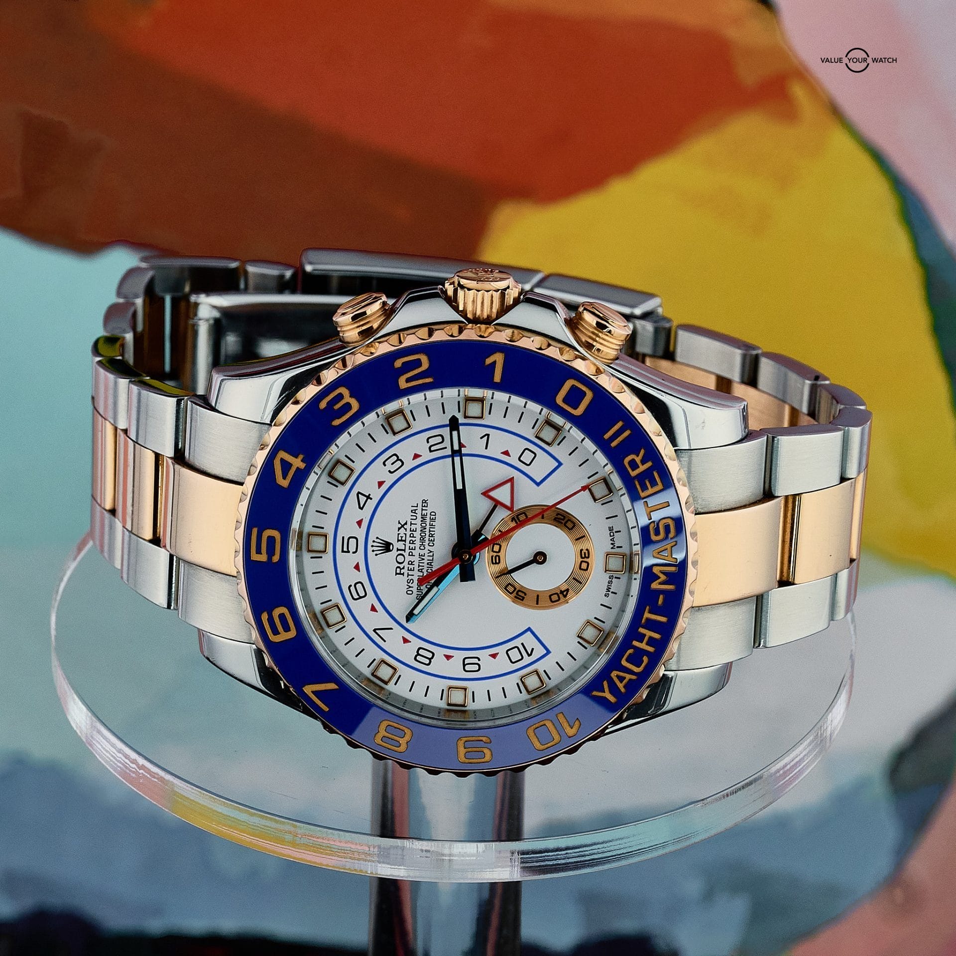 Rolex Yacht Master II 116681 44mm White Dial Watch and Card - Image 14