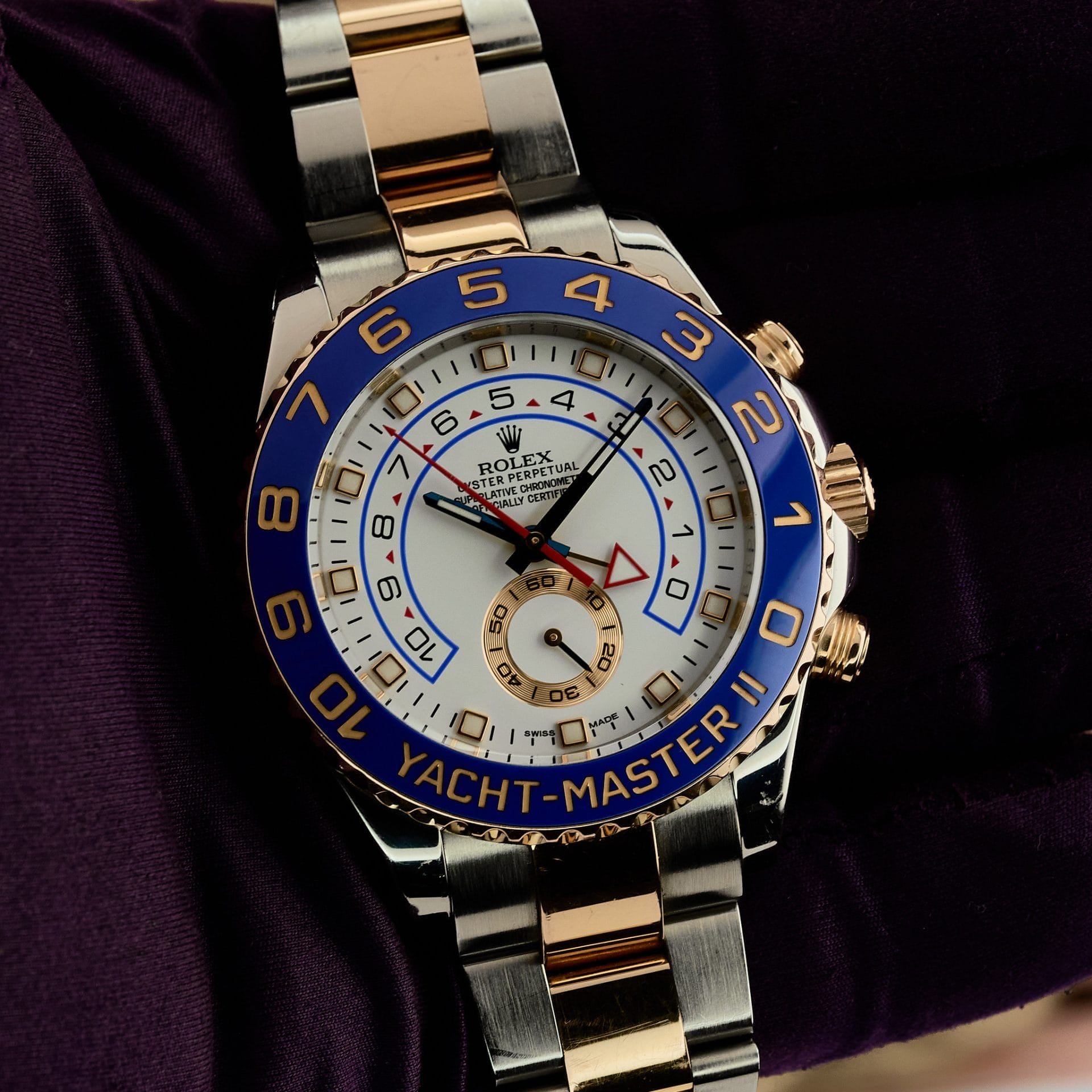 Rolex Yacht Master II 116681 44mm White Dial Watch and Card - Image 16