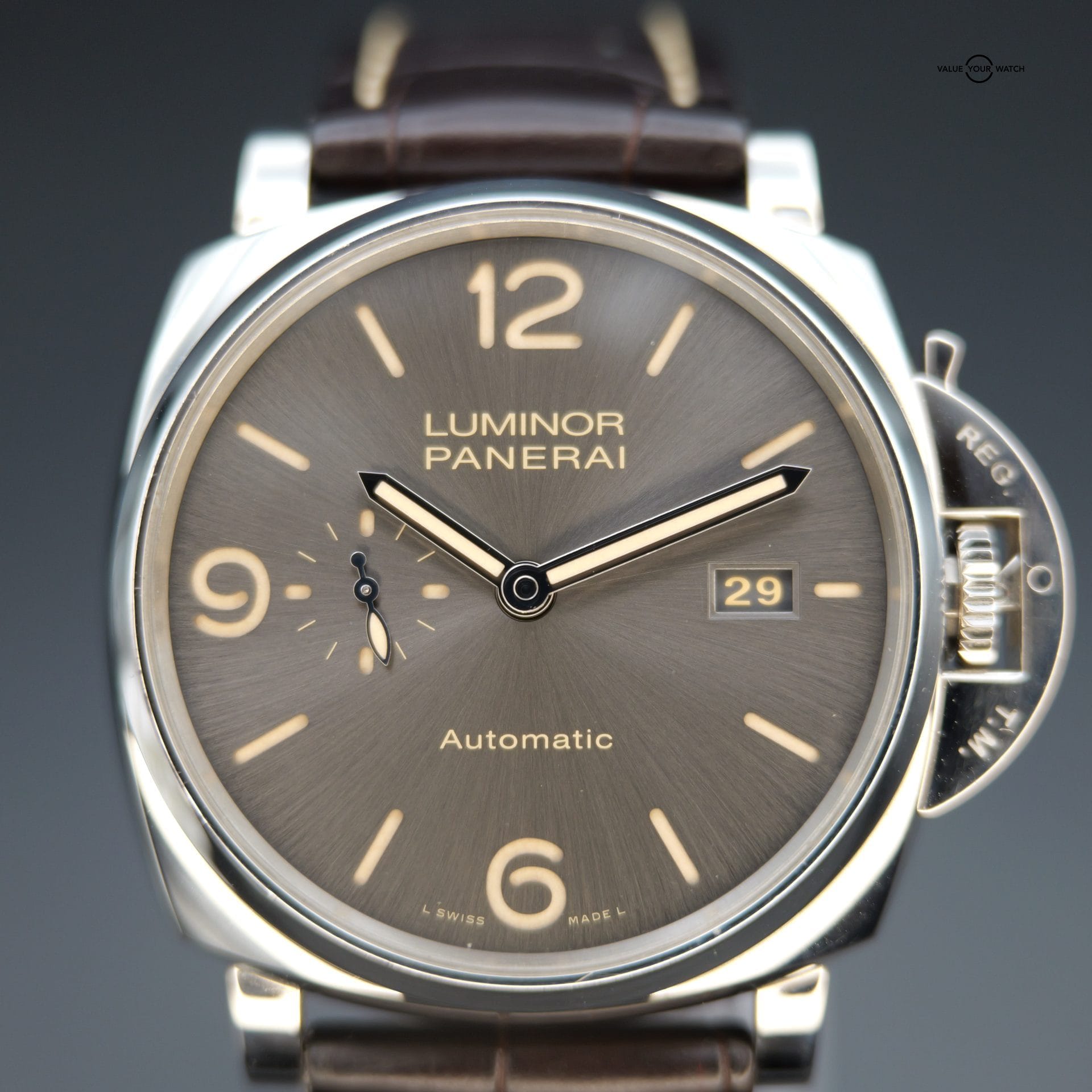 Panerai Luminor Due PAM00943 PAM943 45MM Grey Dial Full Set WARRANTY