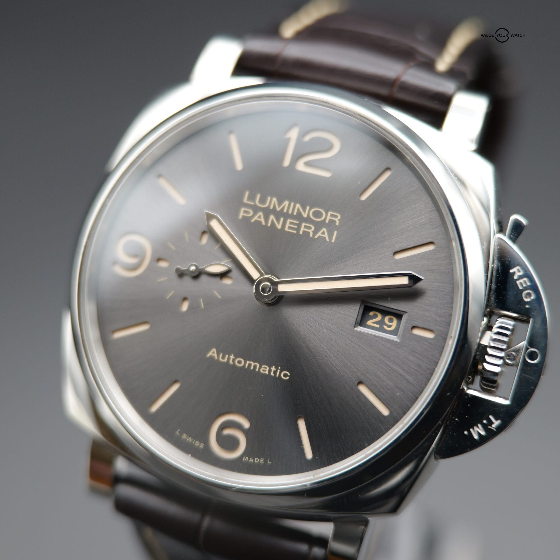 Panerai Luminor Due PAM00943 PAM943 45MM Grey Dial Full Set WARRANTY - Image 2