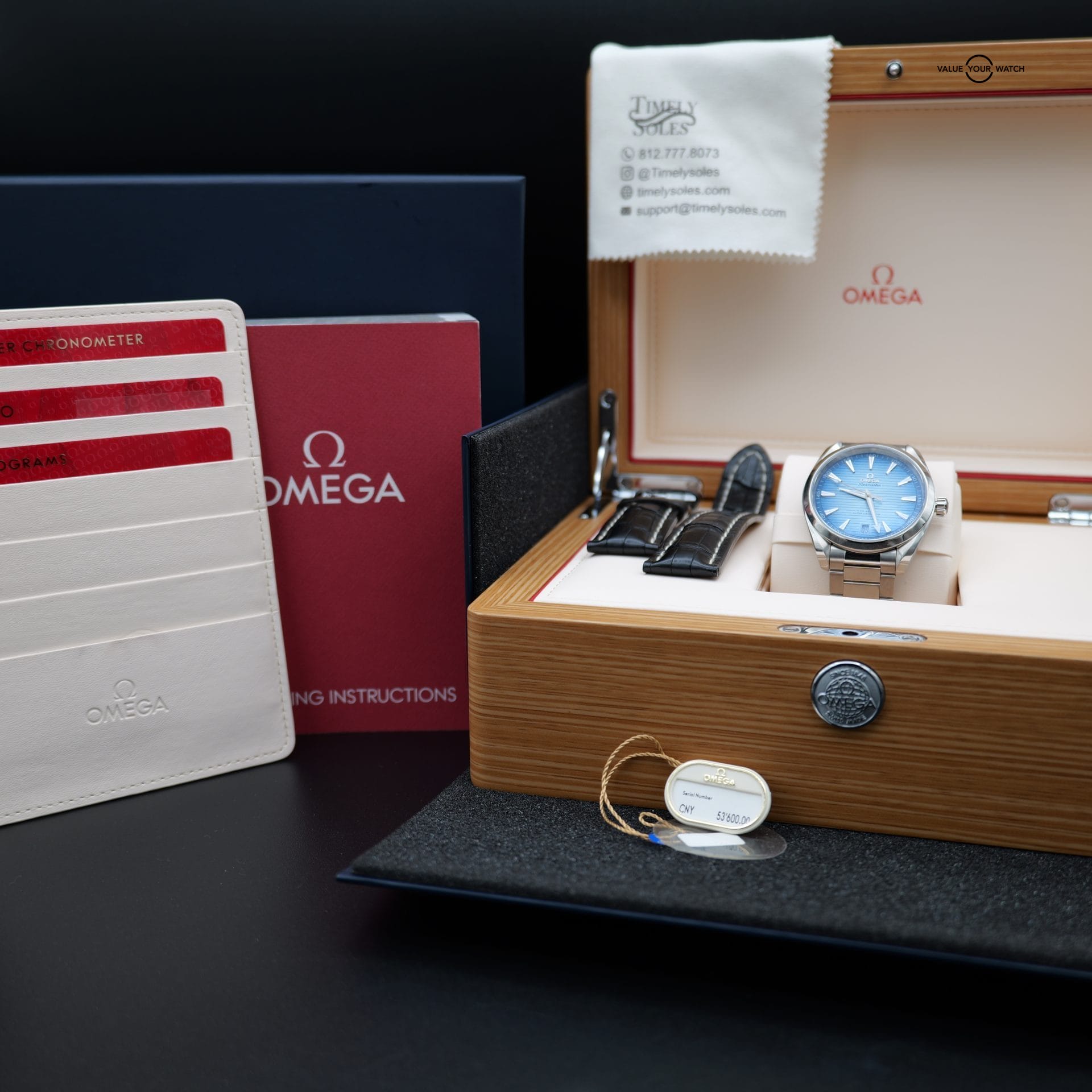Omega Summer Blue Aqua Terra Seamaster 220.10.41.21.03.005 41MM Steel Blue Dial Full Set WARRANTY - Image 11