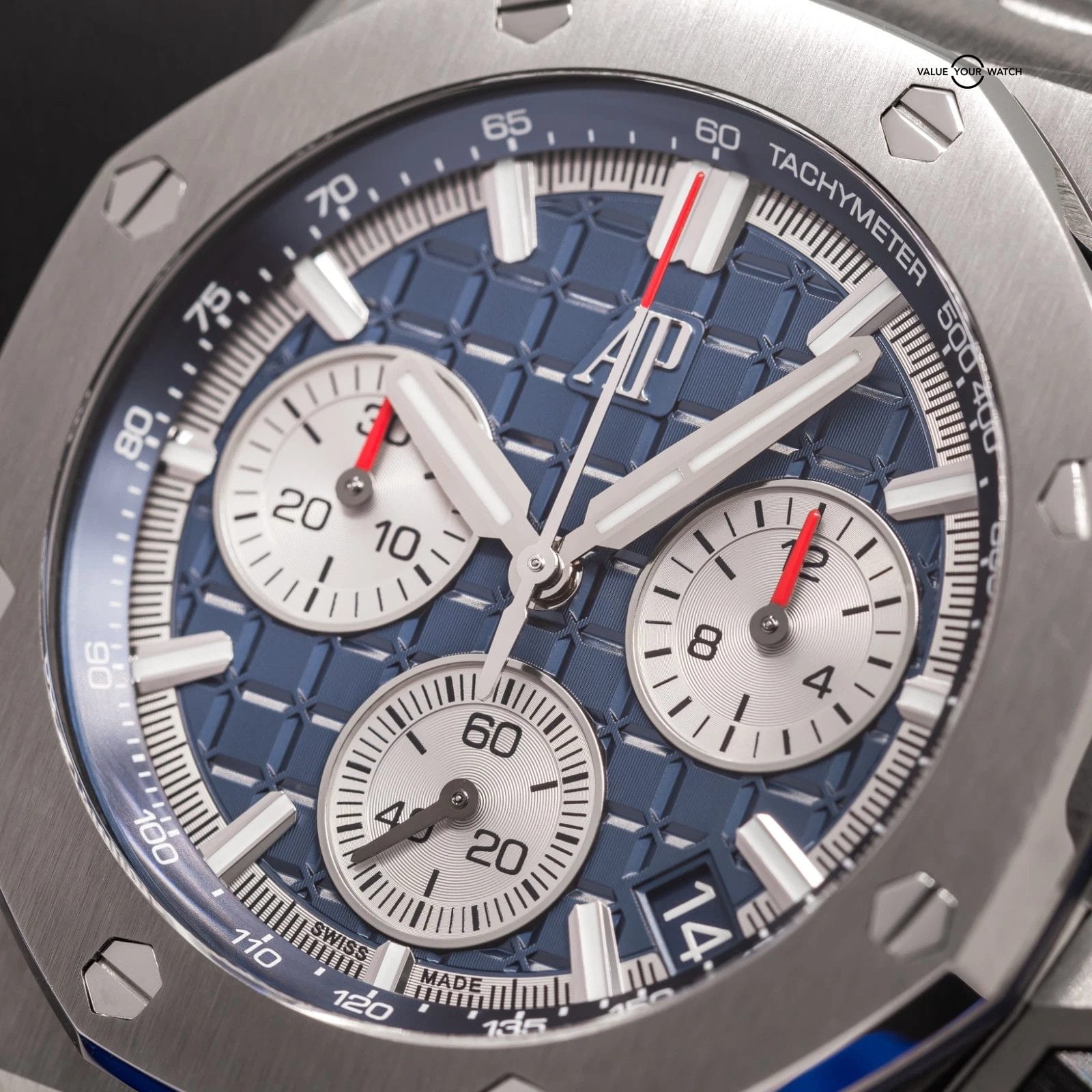 Audemars Piguet Royal Oak Offshore Titanium Blue Men's Watch 26420TI Full Set - Image 2