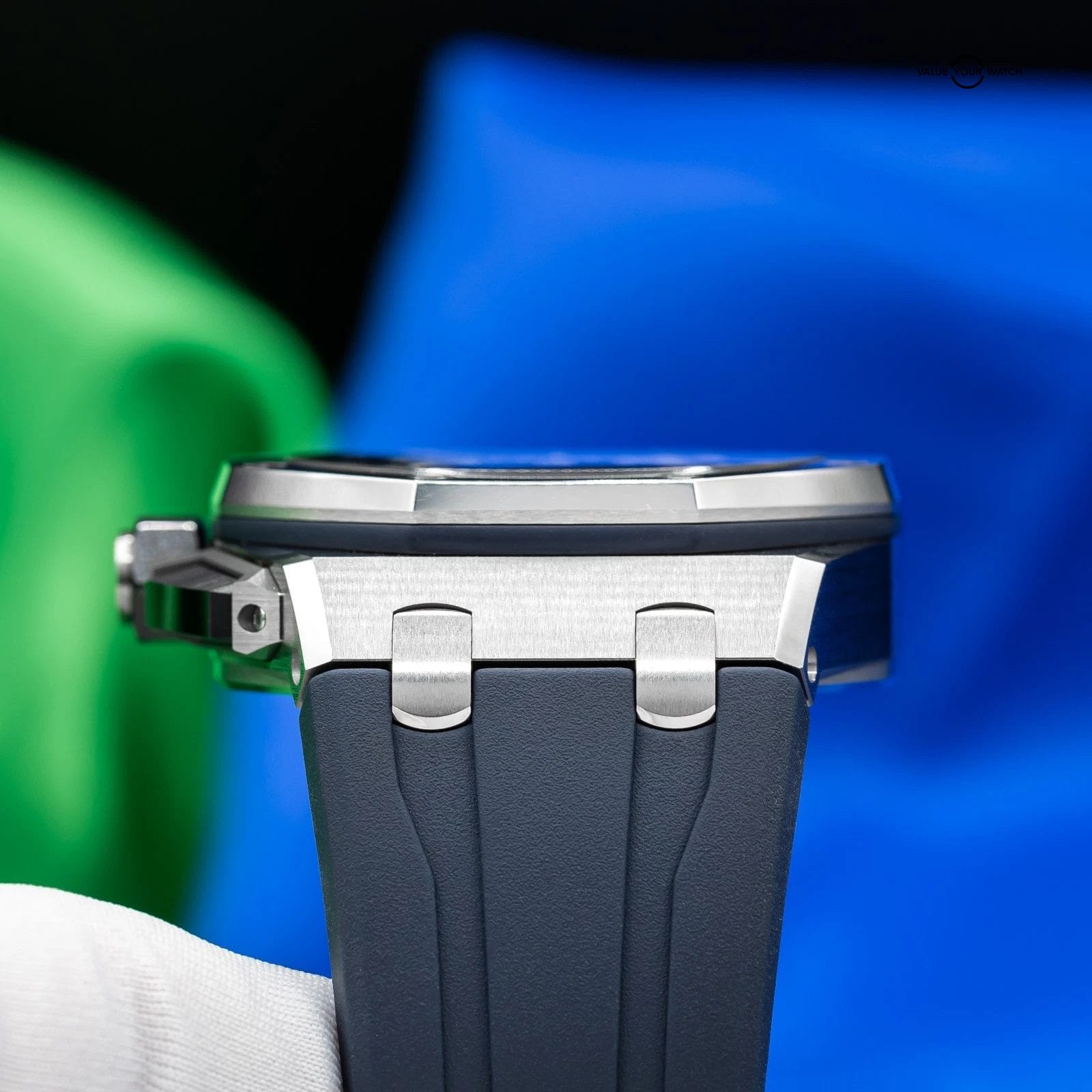 Audemars Piguet Royal Oak Offshore Titanium Blue Men's Watch 26420TI Full Set - Image 8