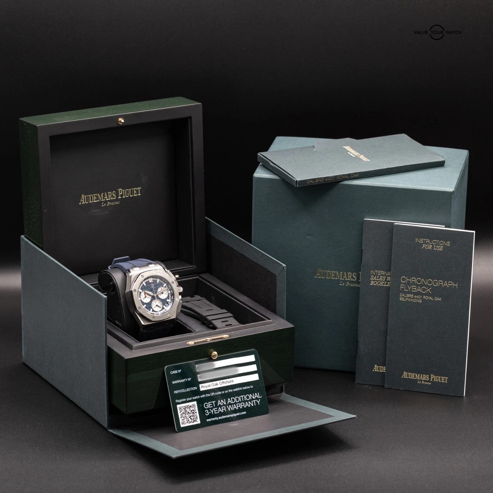 Audemars Piguet Royal Oak Offshore Titanium Blue Men's Watch 26420TI Full Set - Image 10