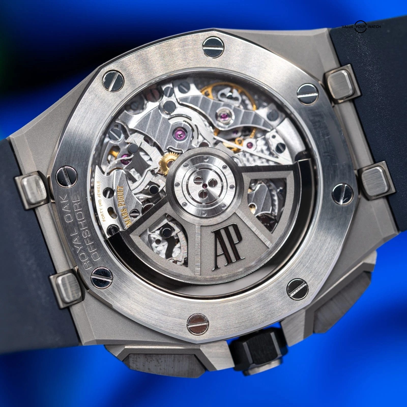 Audemars Piguet Royal Oak Offshore Titanium Blue Men's Watch 26420TI Full Set - Image 13