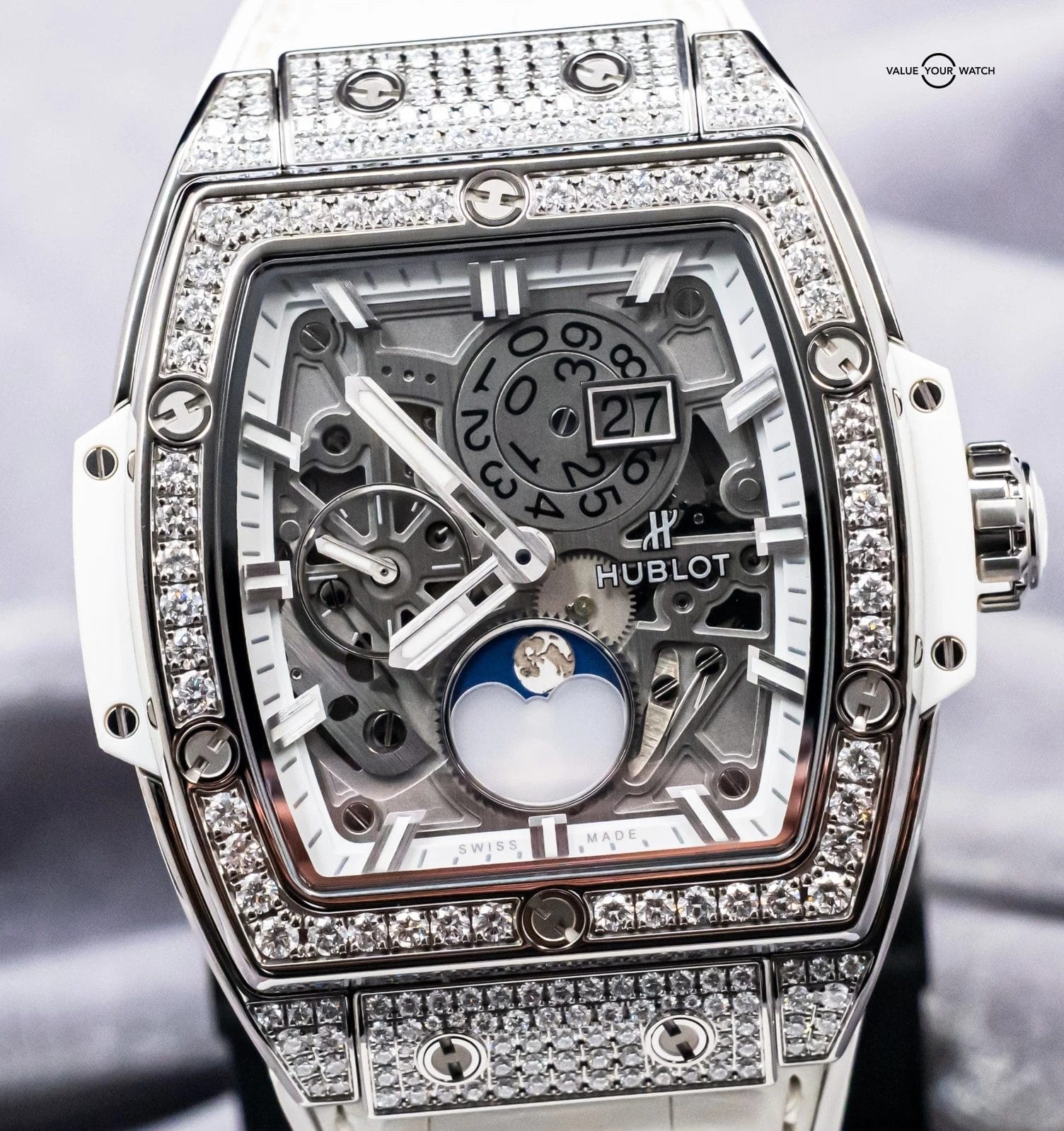 Hublot Spirit of Big Bang Moonphase Titanium Pave 42mm 647.NE.2070.RW.1604 - Image 2