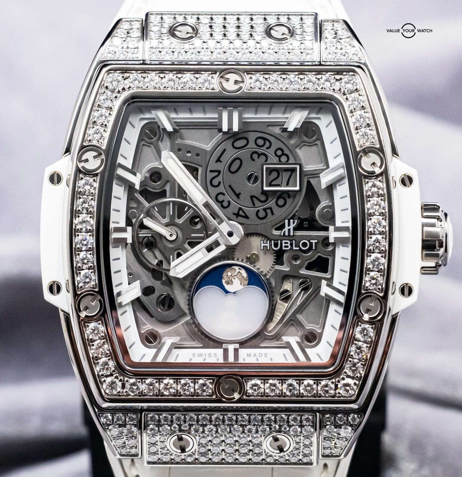 Hublot Spirit of Big Bang Moonphase Titanium Pave 42mm 647.NE.2070.RW.1604 - Image 3