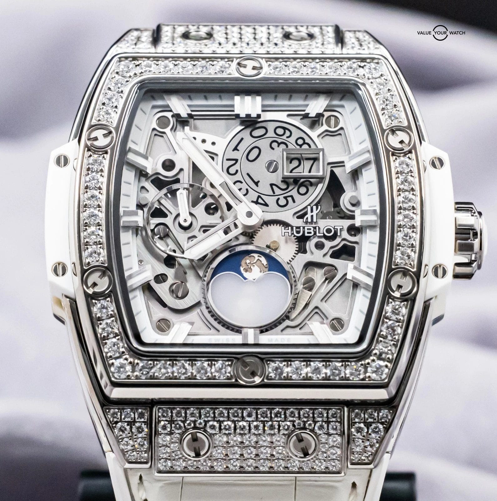 Hublot Spirit of Big Bang Moonphase Titanium Pave 42mm 647.NE.2070.RW.1604 - Image 12