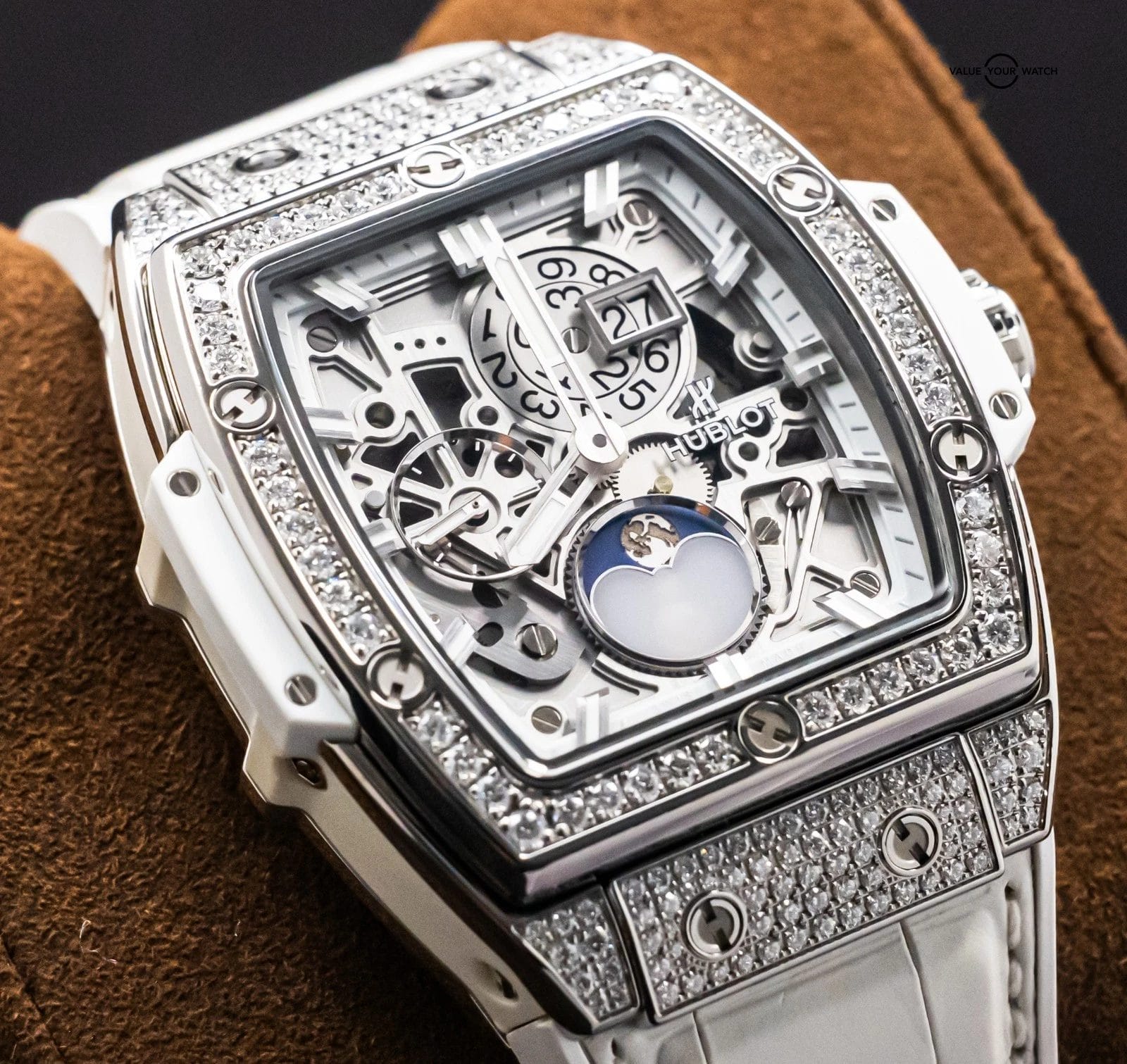 Hublot Spirit of Big Bang Moonphase Titanium Pave 42mm 647.NE.2070.RW.1604 - Image 19