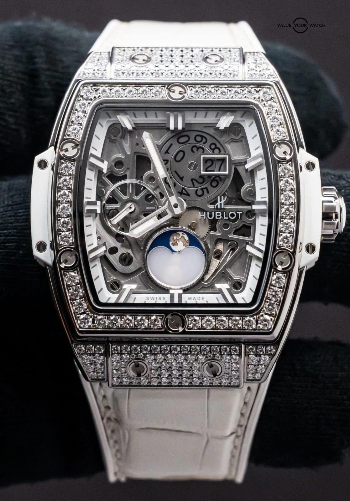 Hublot Spirit of Big Bang Moonphase Titanium Pave 42mm 647.NE.2070.RW.1604 - Image 22