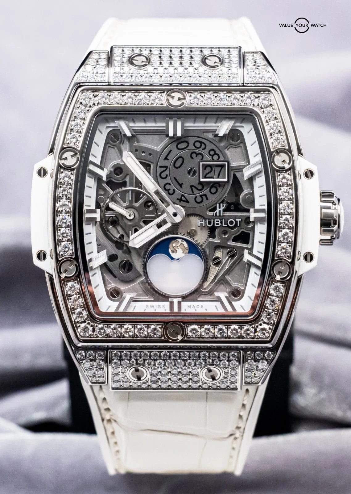 Hublot Spirit of Big Bang Moonphase Titanium Pave 42mm 647.NE.2070.RW.1604 - Image 23