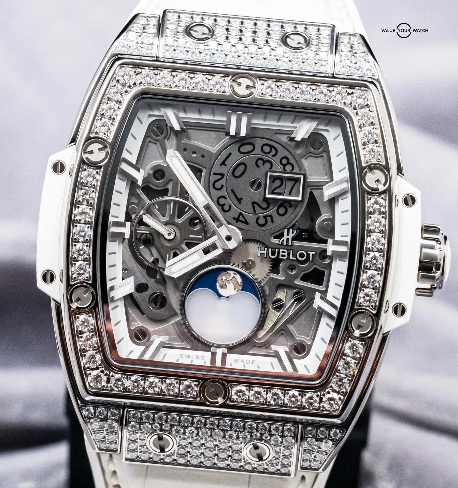 Hublot Spirit of Big Bang Moonphase Titanium Pave 42mm 647.NE.2070.RW.1604