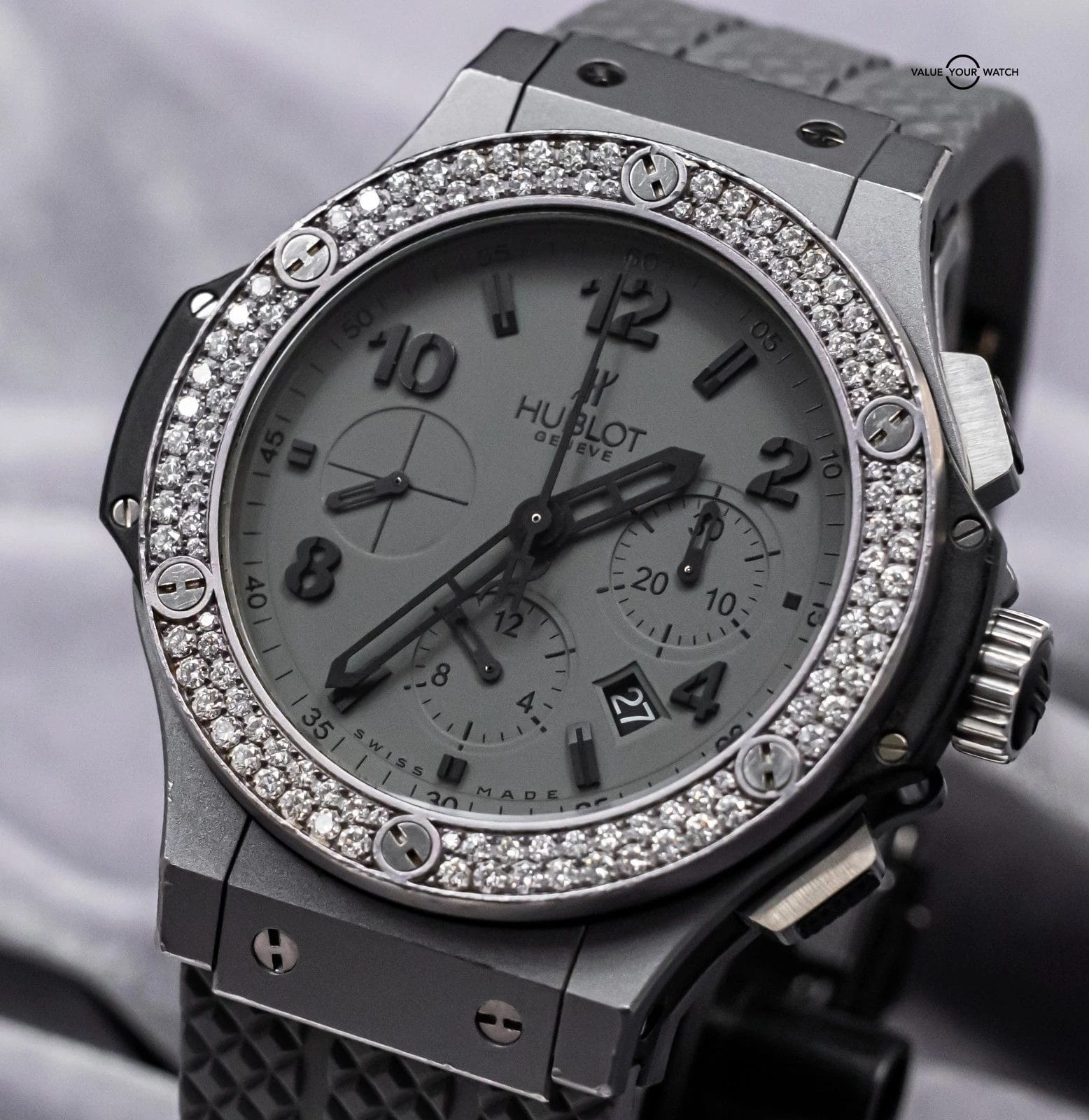 Hublot Big Bang 44mm Tantalum & Diamonds $30K MSRP Chronograph 301.AI.460.RX.114 - Image 12