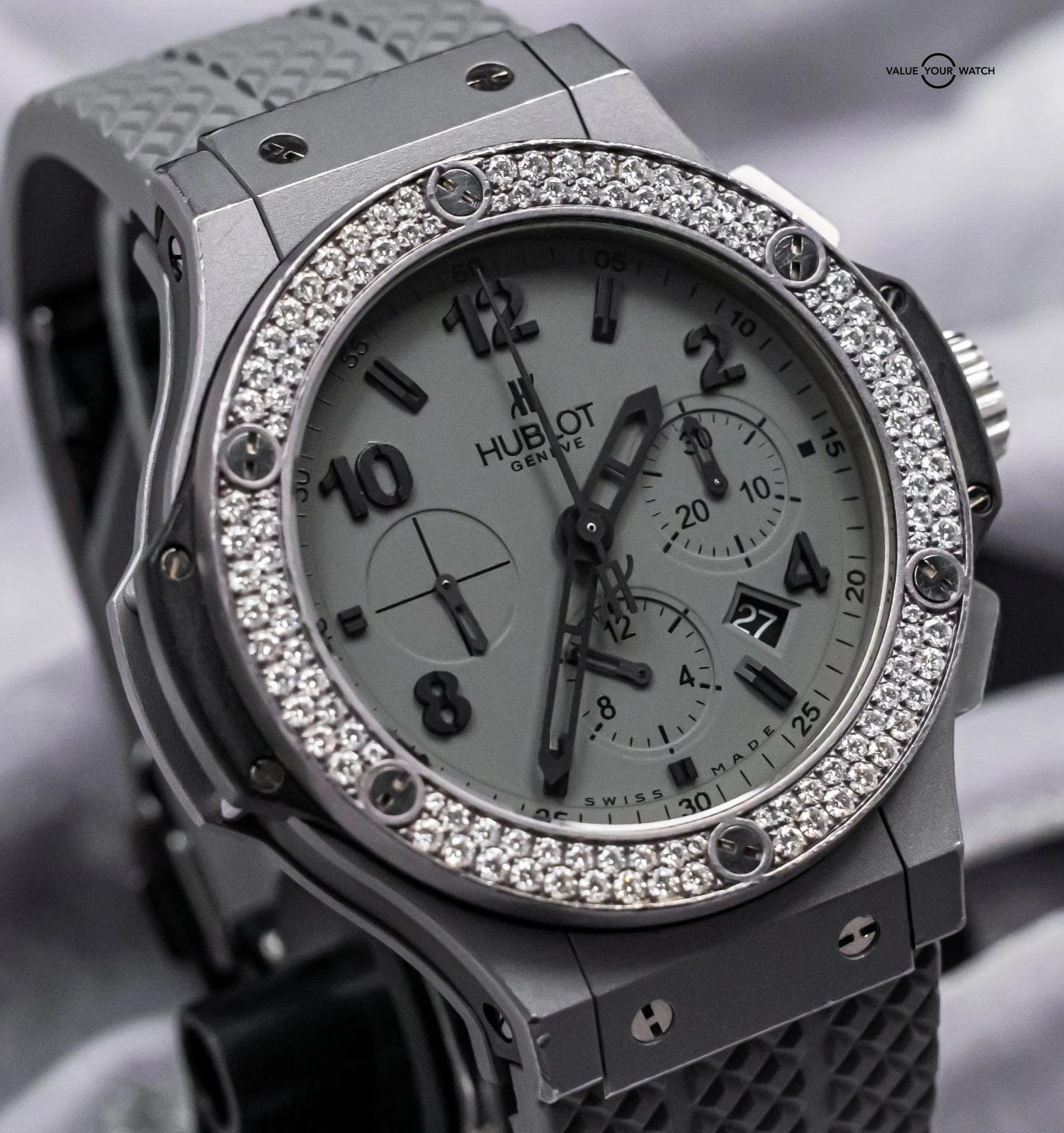 Hublot Big Bang 44mm Tantalum & Diamonds $30K MSRP Chronograph 301.AI.460.RX.114 - Image 15