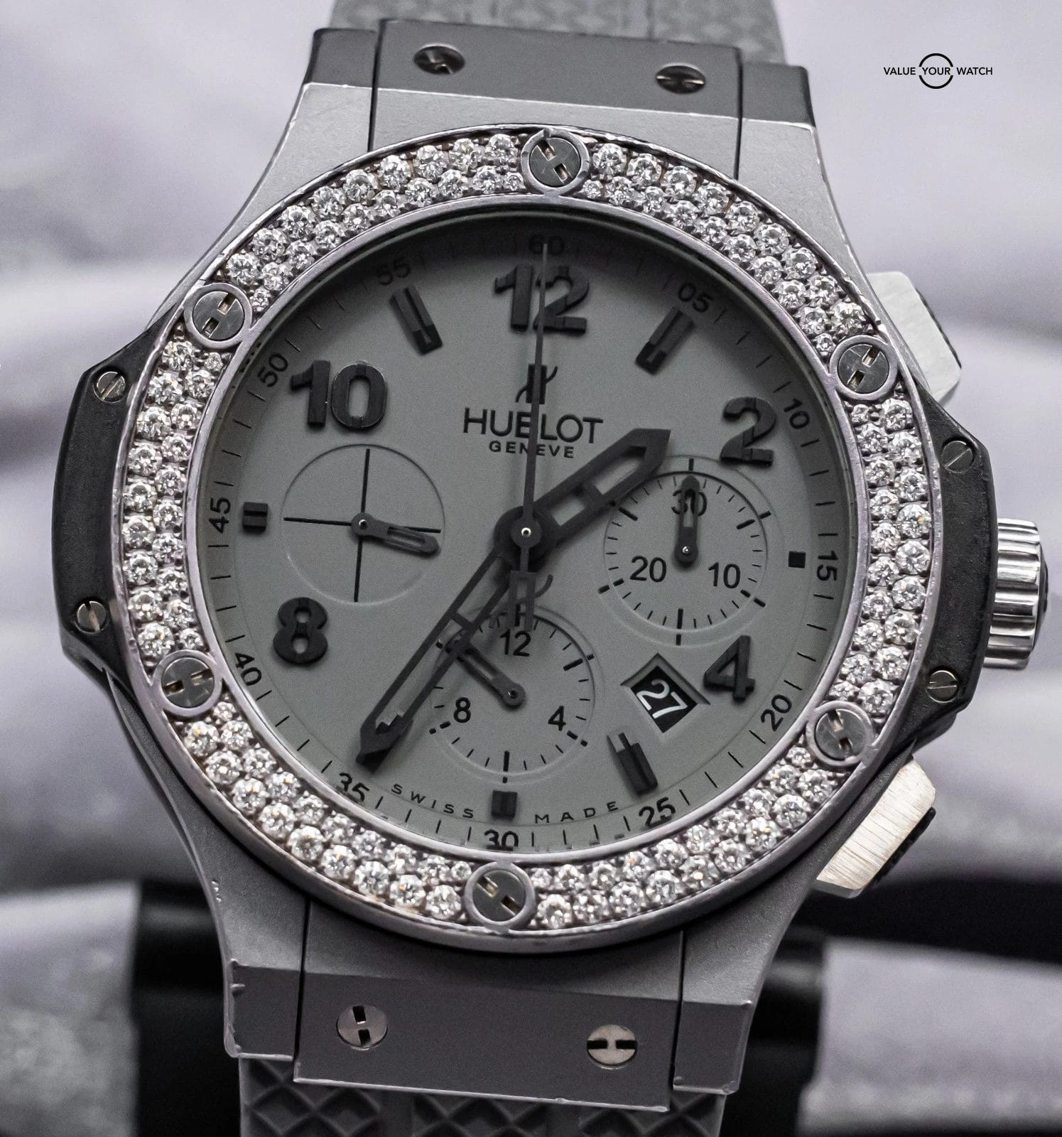 Hublot Big Bang 44mm Tantalum & Diamonds $30K MSRP Chronograph 301.AI.460.RX.114 - Image 19
