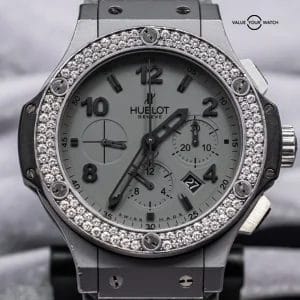 Hublot Big Bang 44mm Tantalum & Diamonds $30K MSRP Chronograph 301.AI.460.RX.114