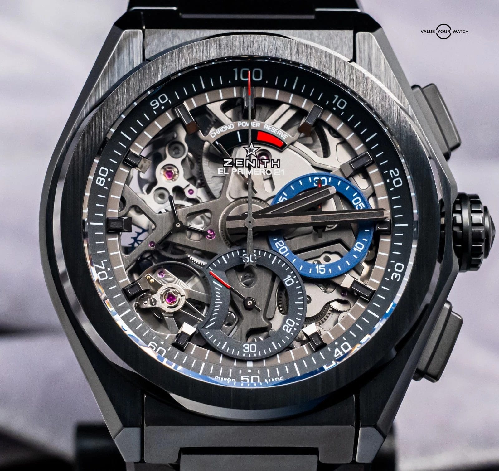 Zenith Defy El Primero 21 Black Ceramic Case & Bracelet $17K MSRP SERVICED - Image 3
