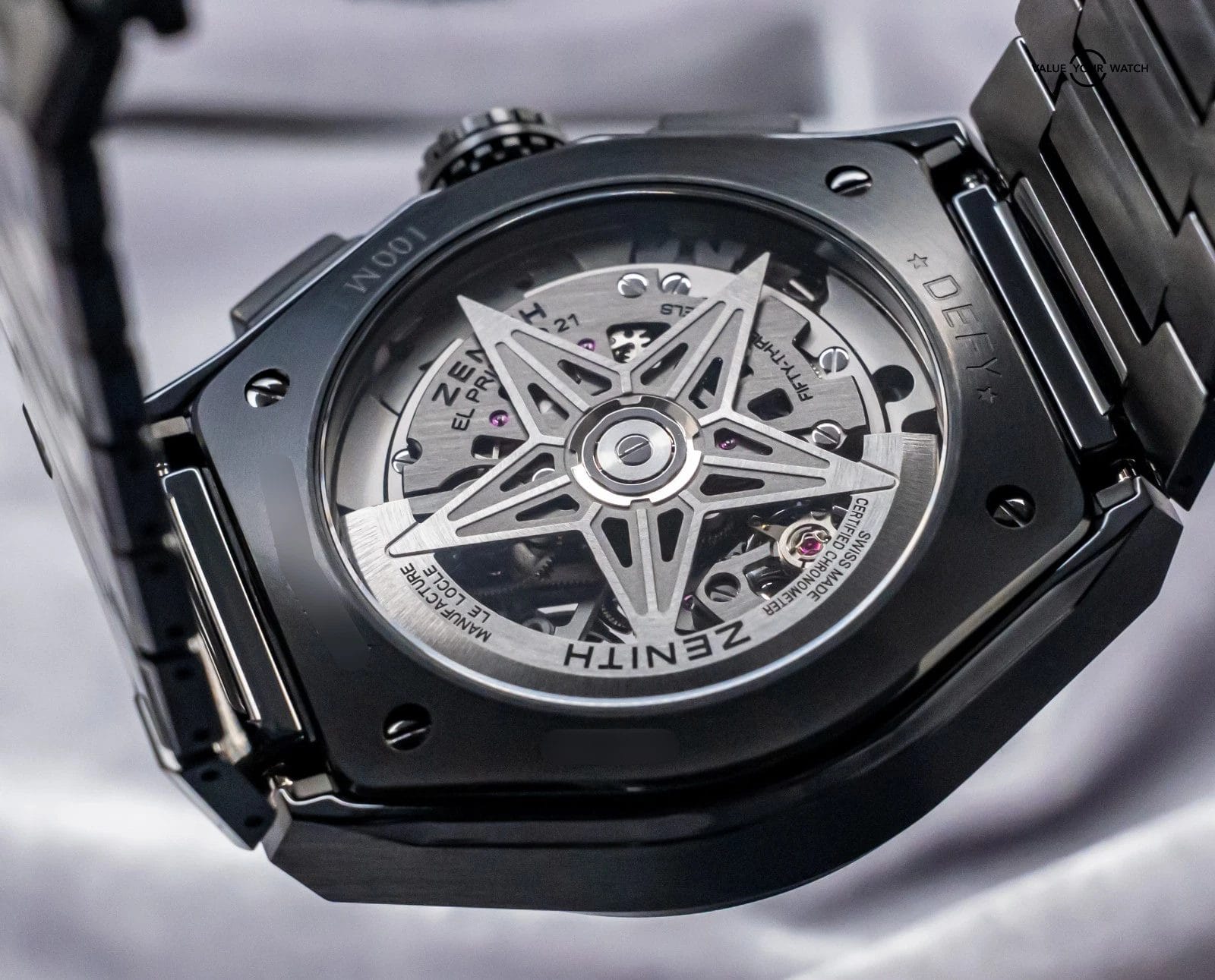 Zenith Defy El Primero 21 Black Ceramic Case & Bracelet $17K MSRP SERVICED - Image 16