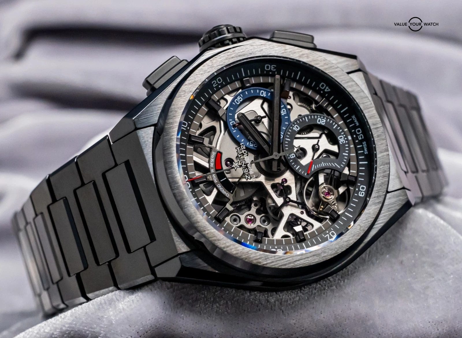 Zenith Defy El Primero 21 Black Ceramic Case & Bracelet $17K MSRP SERVICED - Image 17