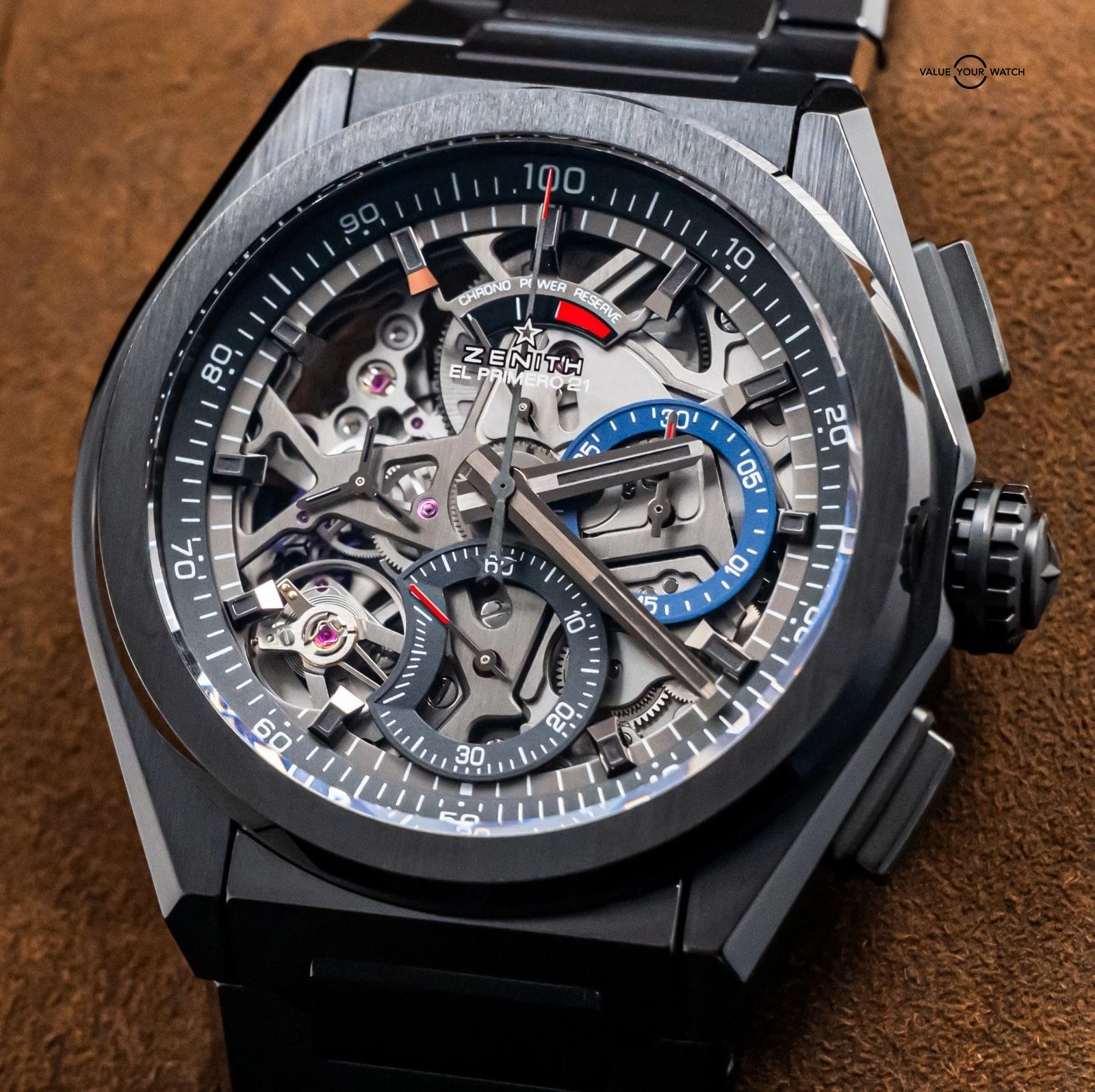 Zenith Defy El Primero 21 Black Ceramic Case & Bracelet $17K MSRP SERVICED - Image 18