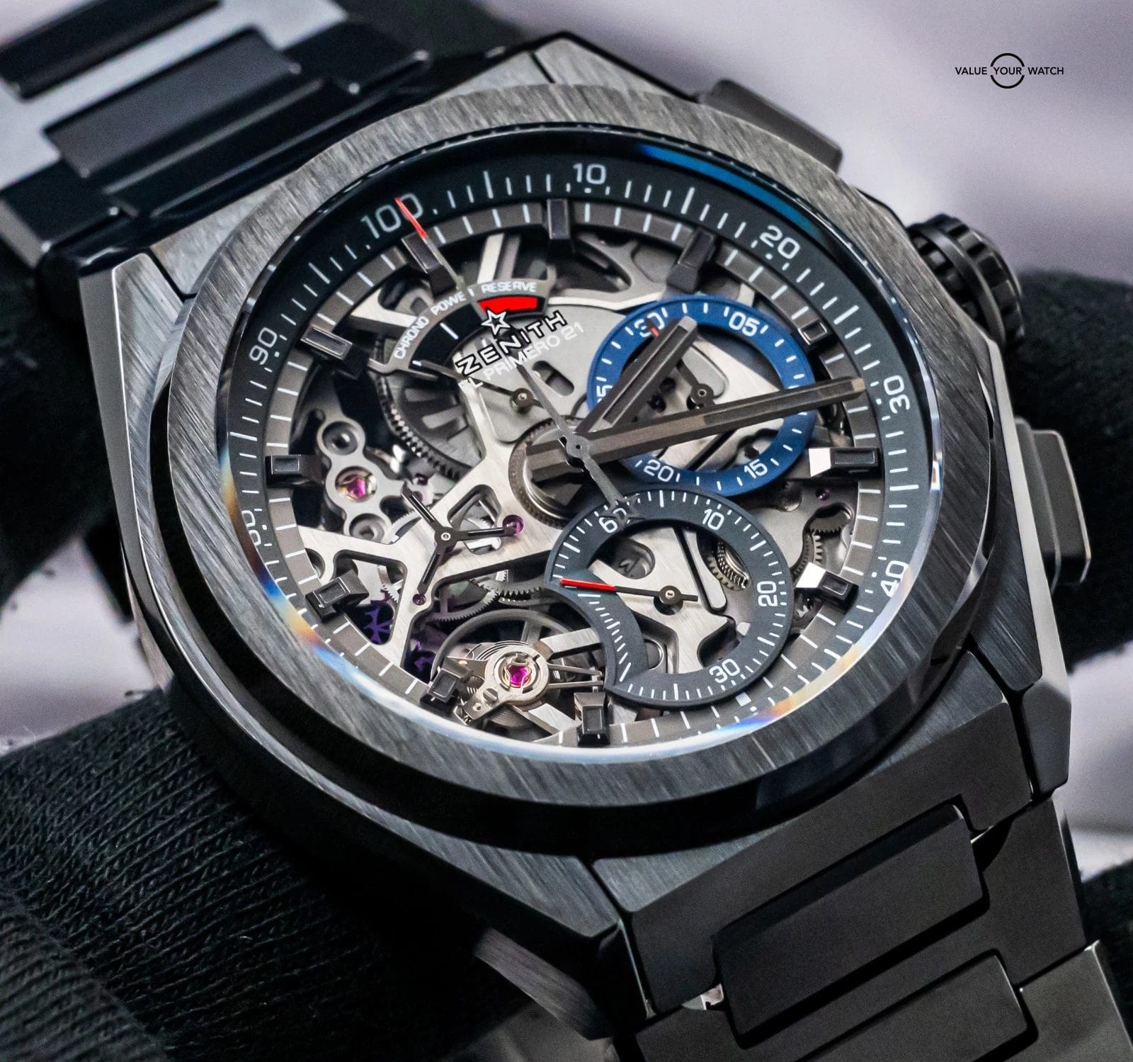 Zenith Defy El Primero 21 Black Ceramic Case & Bracelet $17K MSRP SERVICED - Image 19