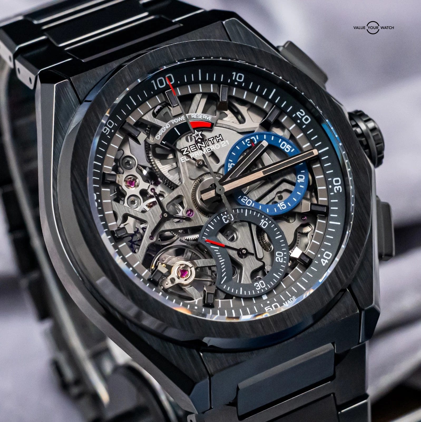 Zenith Defy El Primero 21 Black Ceramic Case & Bracelet $17K MSRP SERVICED - Image 20