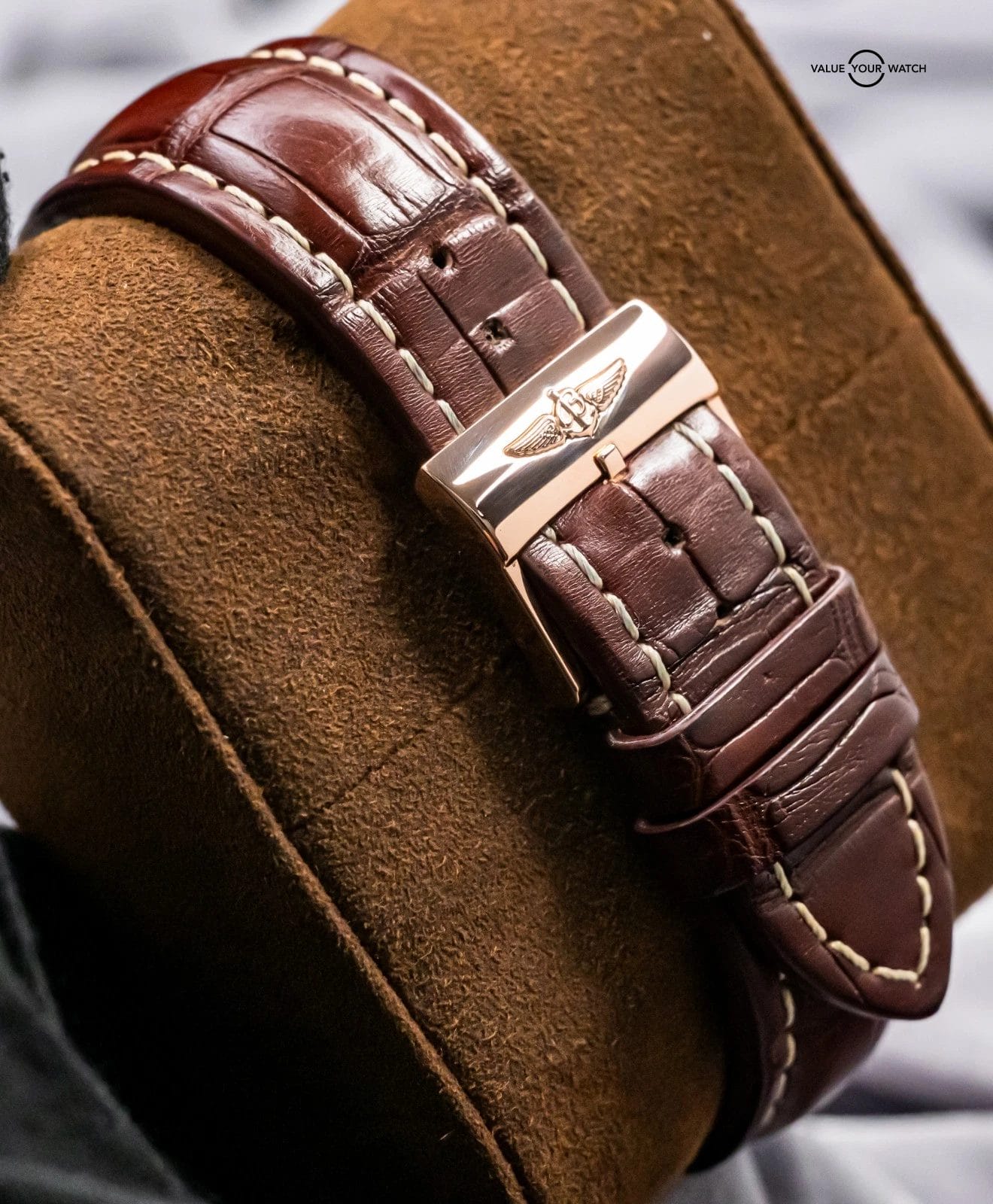 Breitling Navitimer 1 B01 Chronograph 46 Rose Gold Brown Croco RB0127 - Image 7