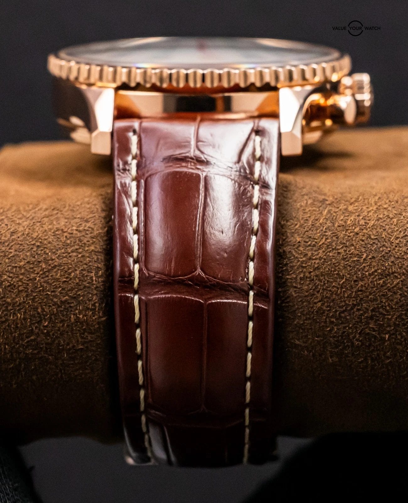 Breitling Navitimer 1 B01 Chronograph 46 Rose Gold Brown Croco RB0127 - Image 10