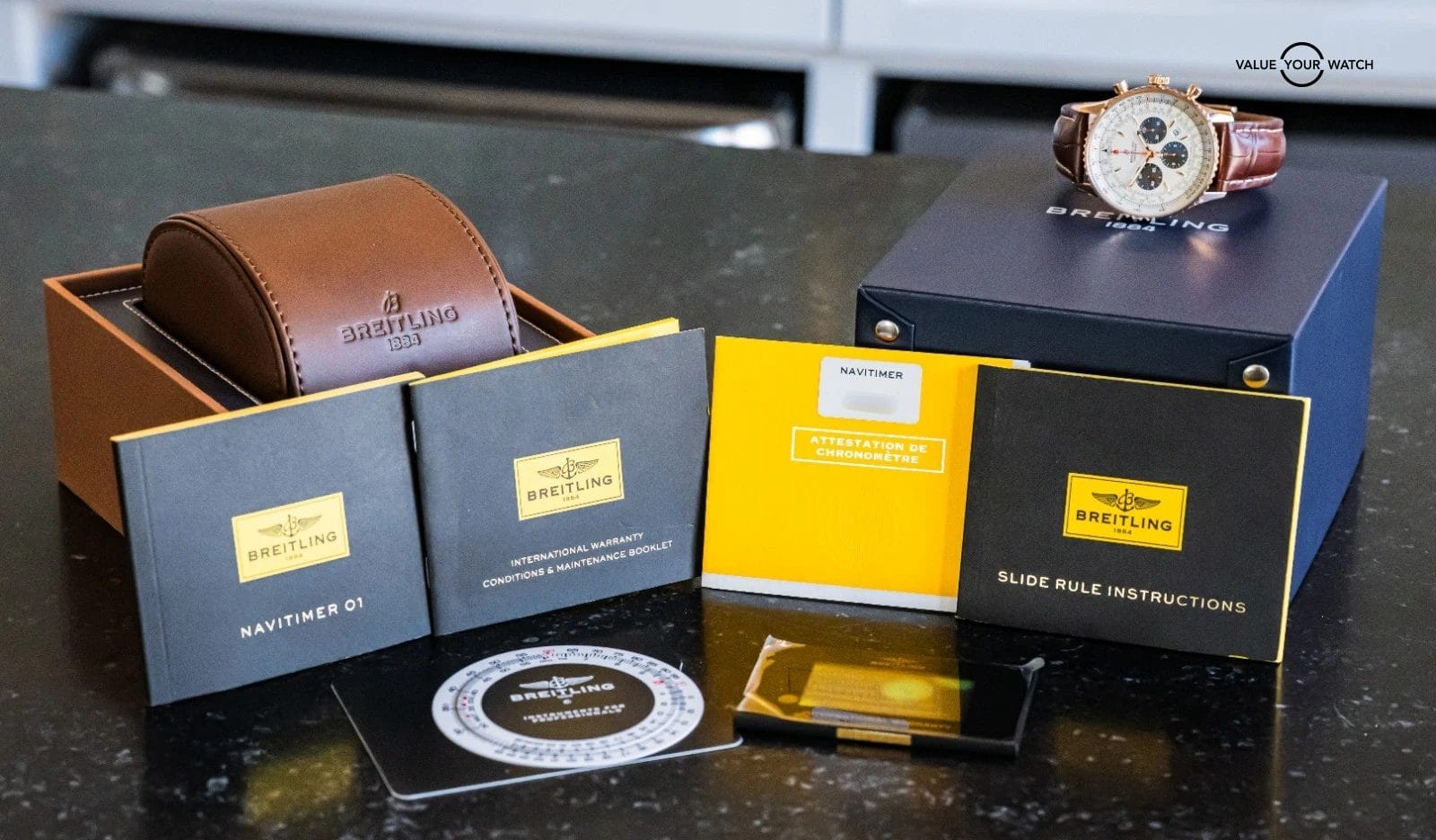 Breitling Navitimer 1 B01 Chronograph 46 Rose Gold Brown Croco RB0127 - Image 17