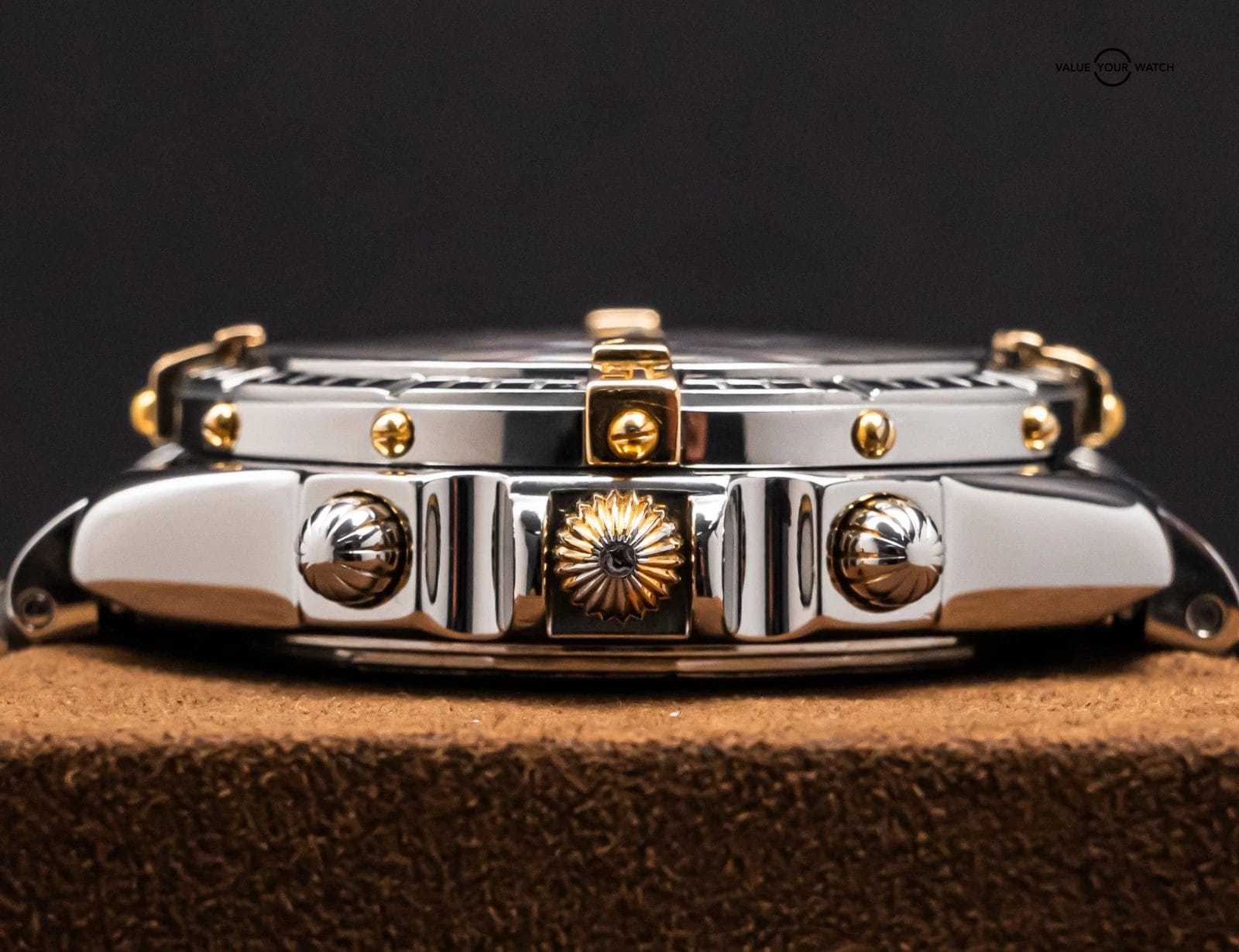 Breitling Crosswind 43mm Yellow Gold Windrider White Chronograph Automatic B1335 - Image 12