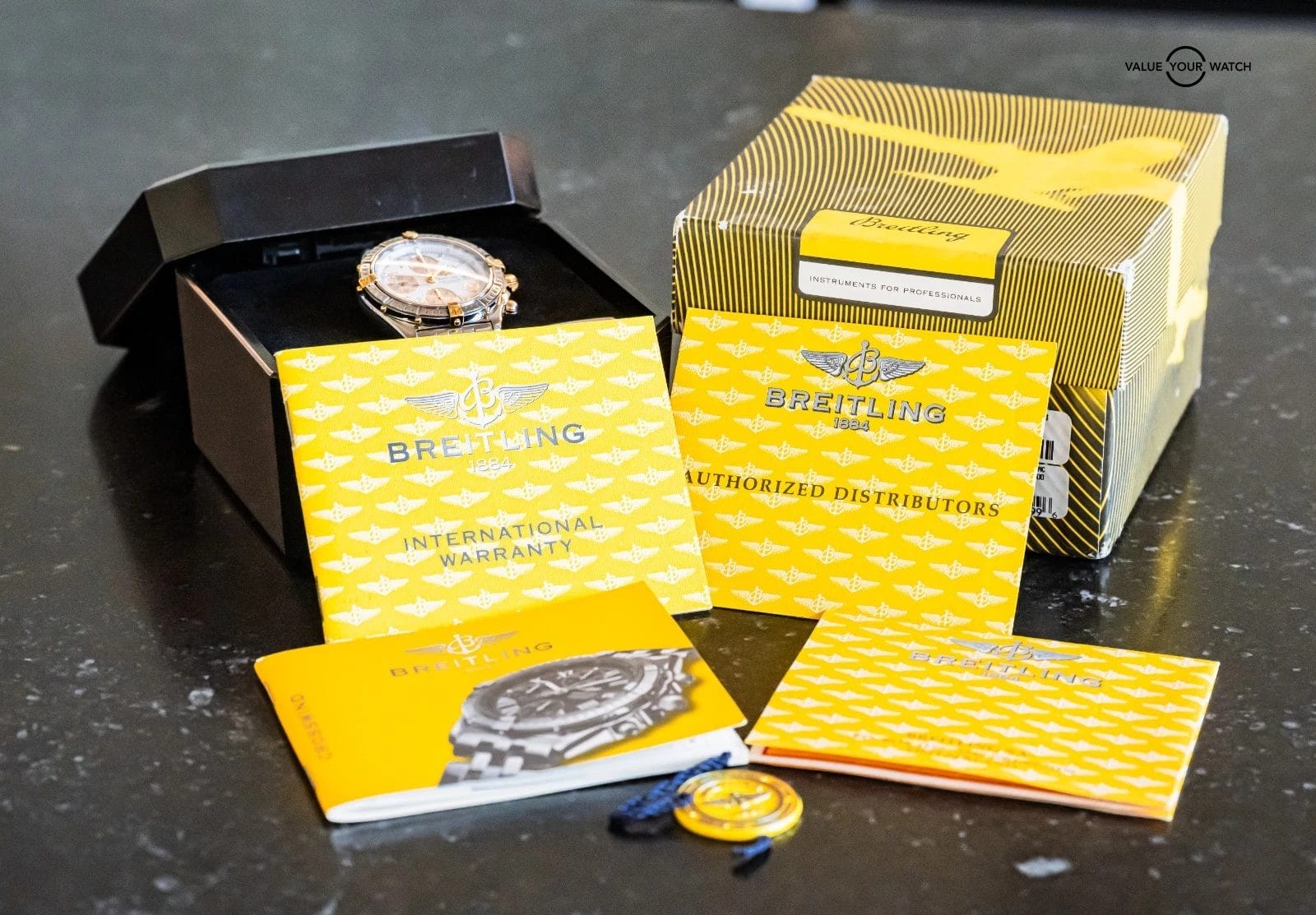 Breitling Crosswind 43mm Yellow Gold Windrider White Chronograph Automatic B1335 - Image 16