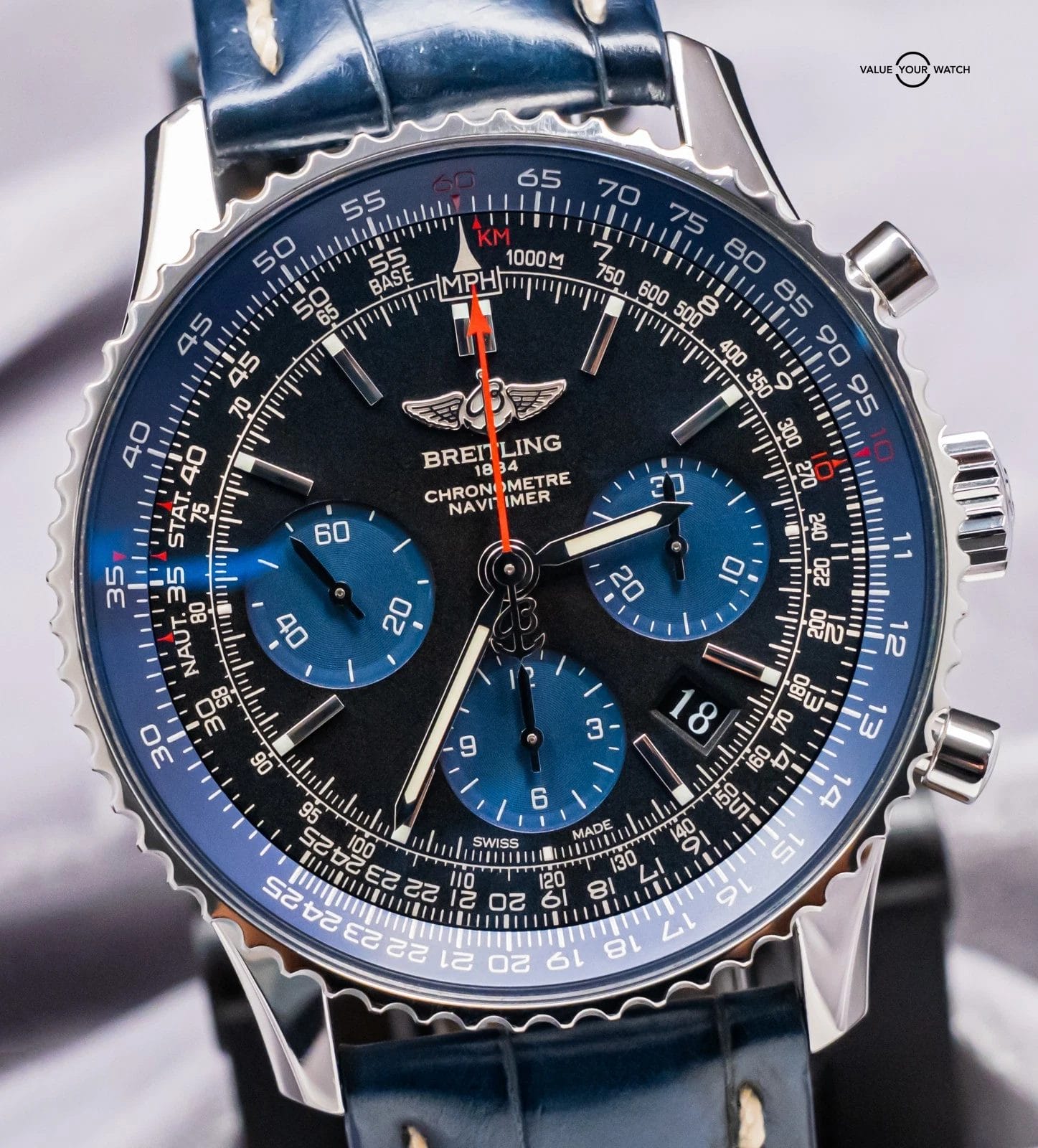 Breitling Navitimer 01 Blue Edition Limited of 1000 Blue Eye 43mm AB012116/BE09 - Image 8
