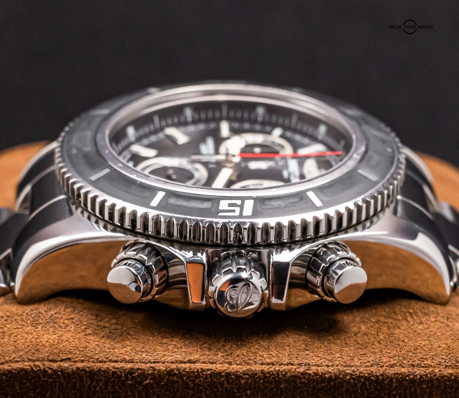 Breitling Superocean Chronograph M2000 Black 46mm Stainless Aviation Dive A73310 - Image 7